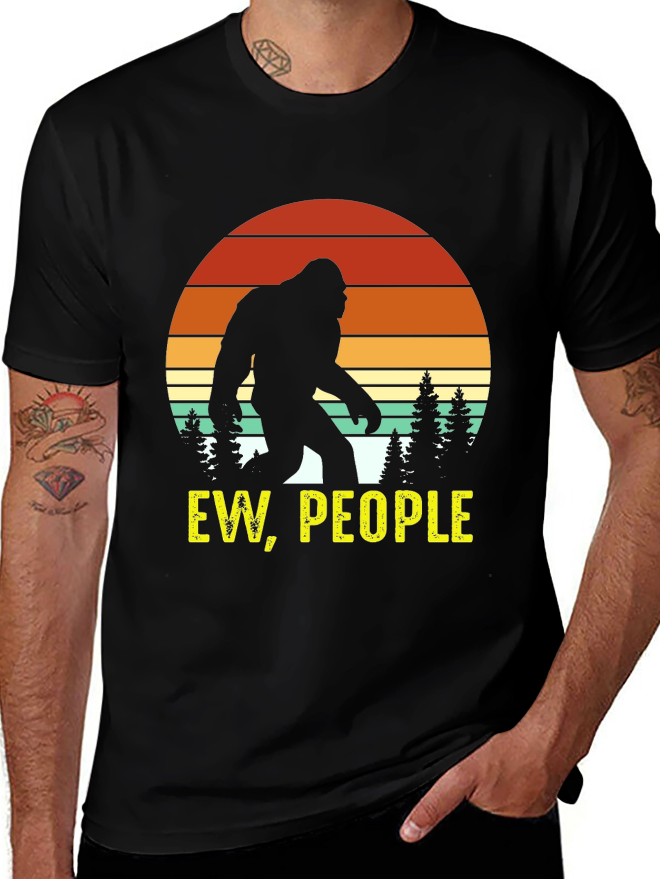 Variant 6 of Ew, People Bigfoot Silhouette Graphic Tee
