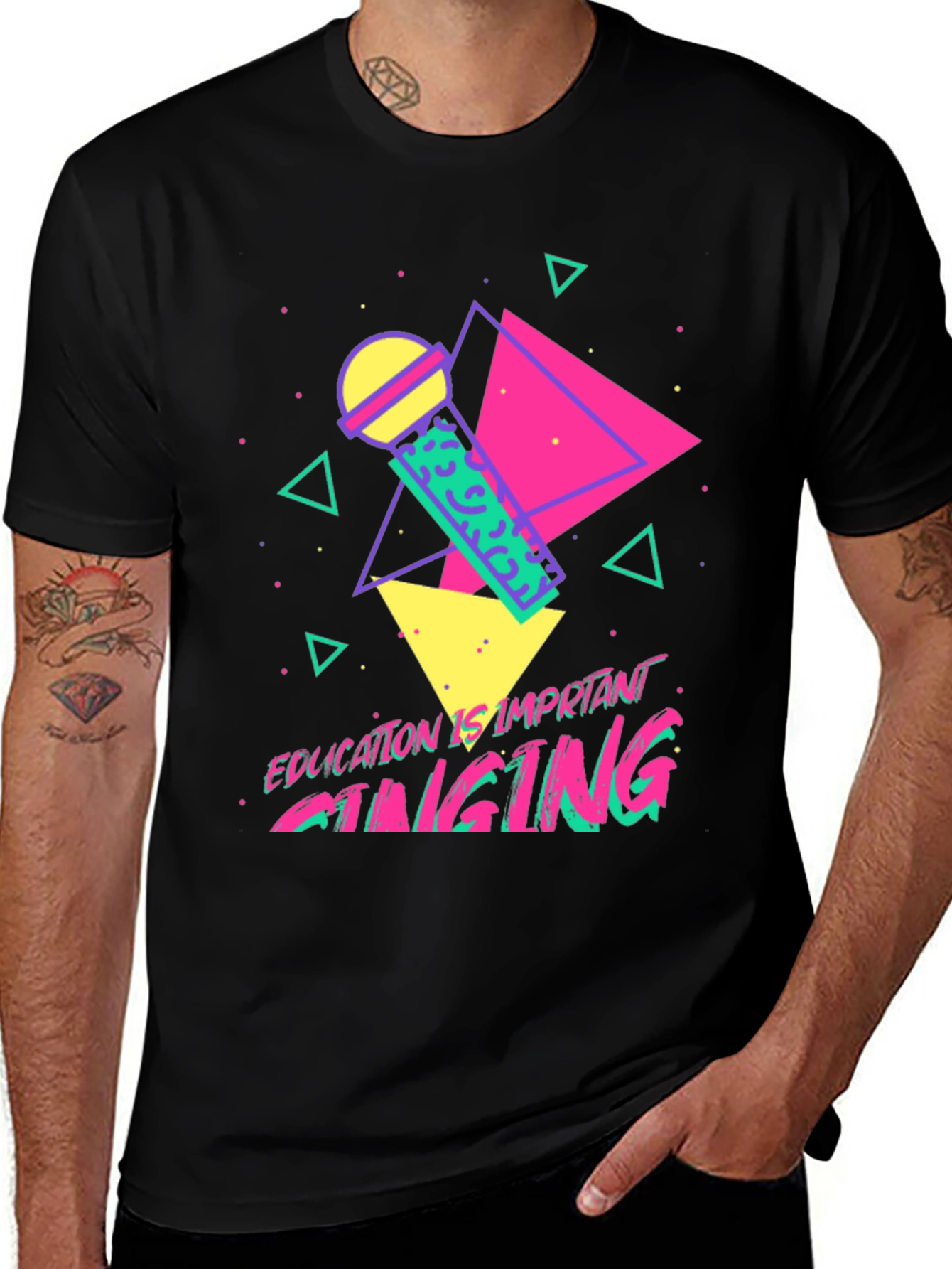 Variant 12 of Retro 80s Singing T-Shirt