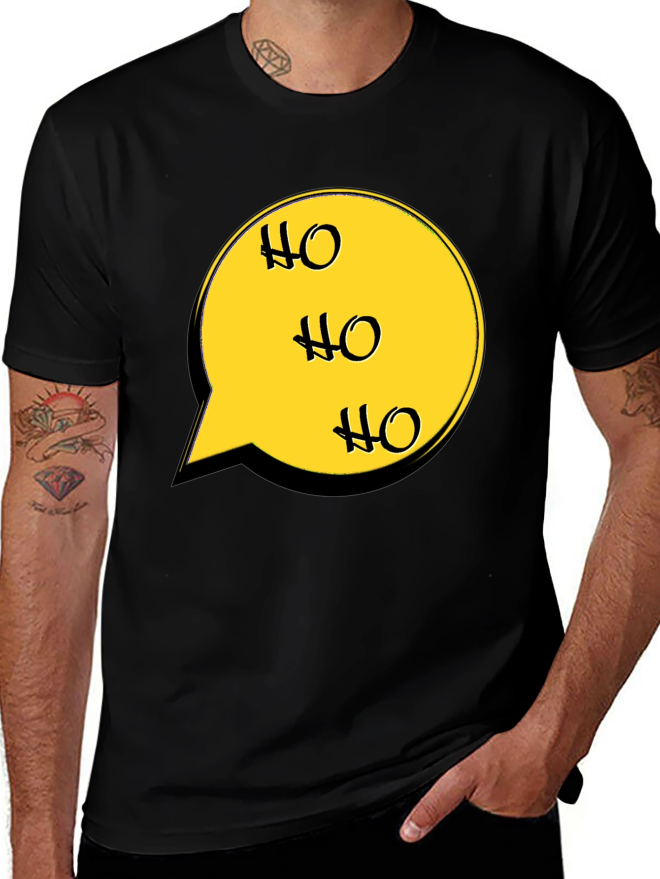 Variant 30 of Festive 'Ho Ho Ho' Speech Bubble Graphic T-Shirt