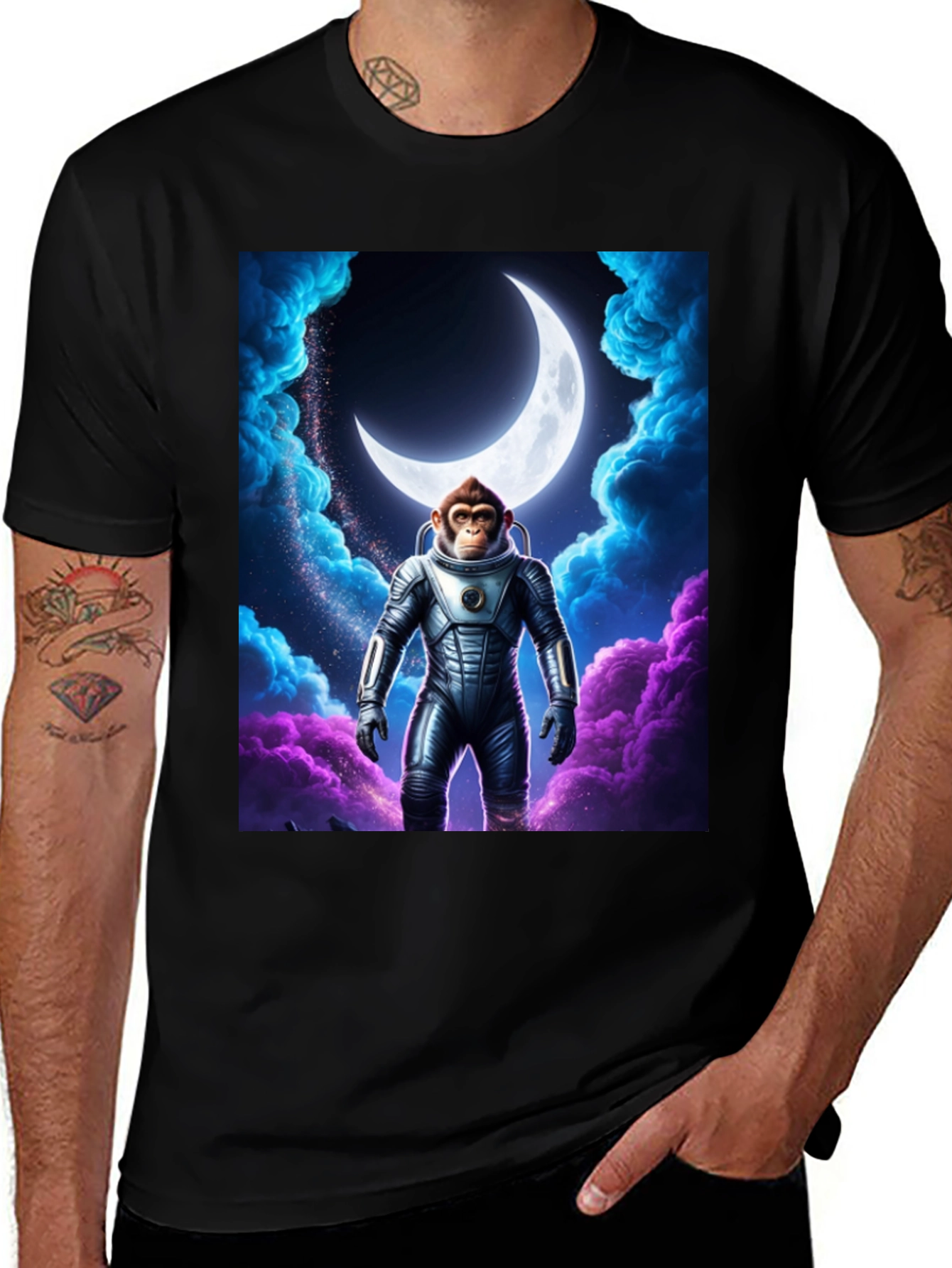 Variant 21 of Ape Astronaut T-Shirt - Moon Bound!