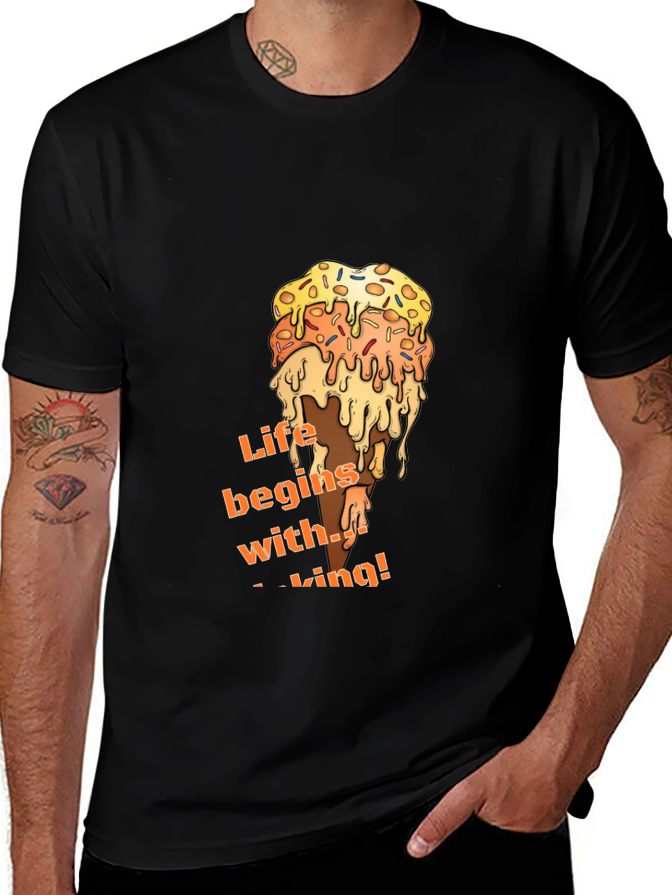 Variant 21 of Life Begins with Baking T-Shirt