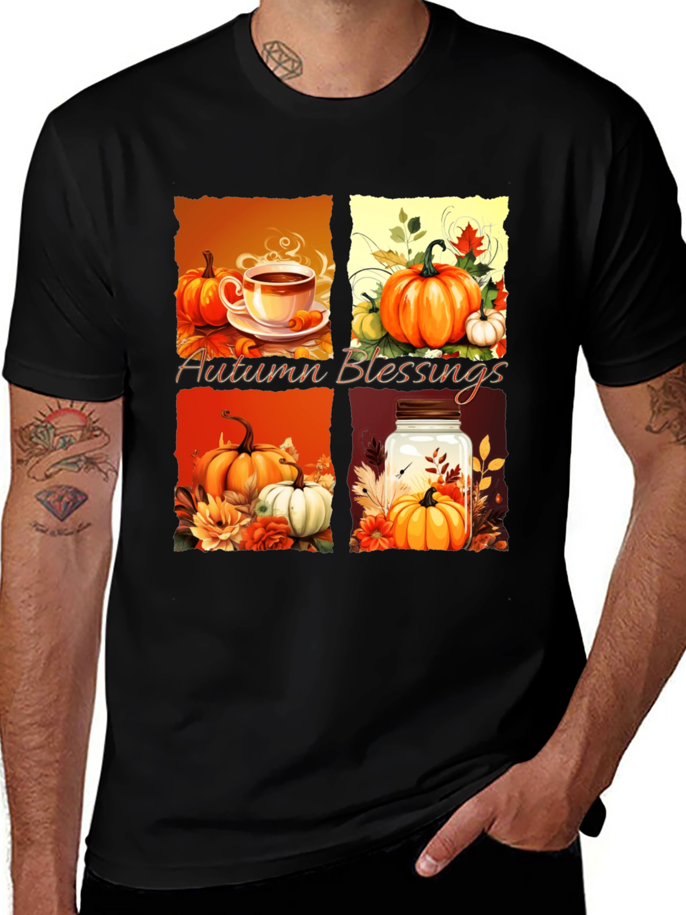 Variant 18 of Autumn Blessings T-Shirt - Pumpkin Patch