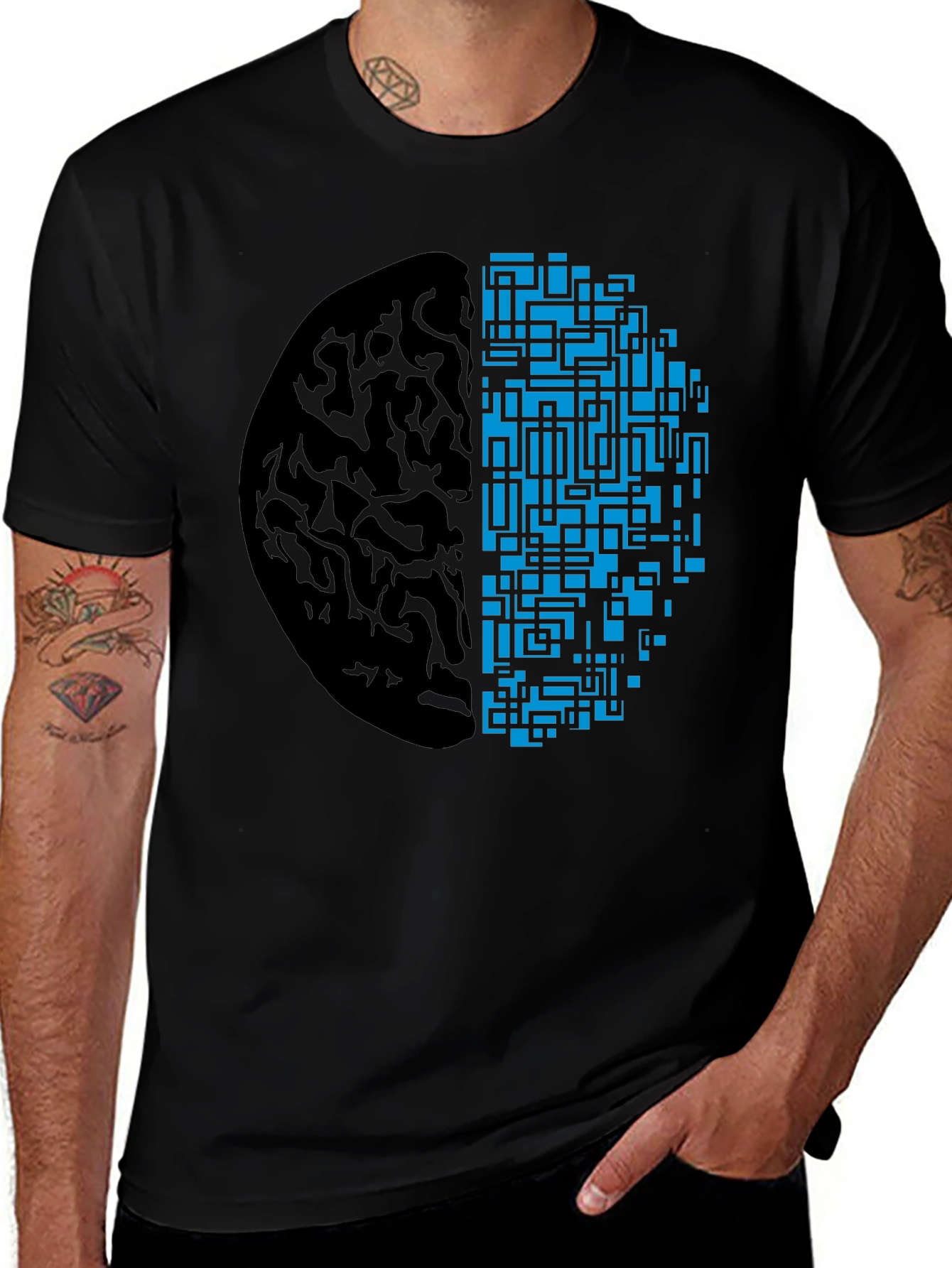 Variant 17 of Brain Power T-Shirt - Black