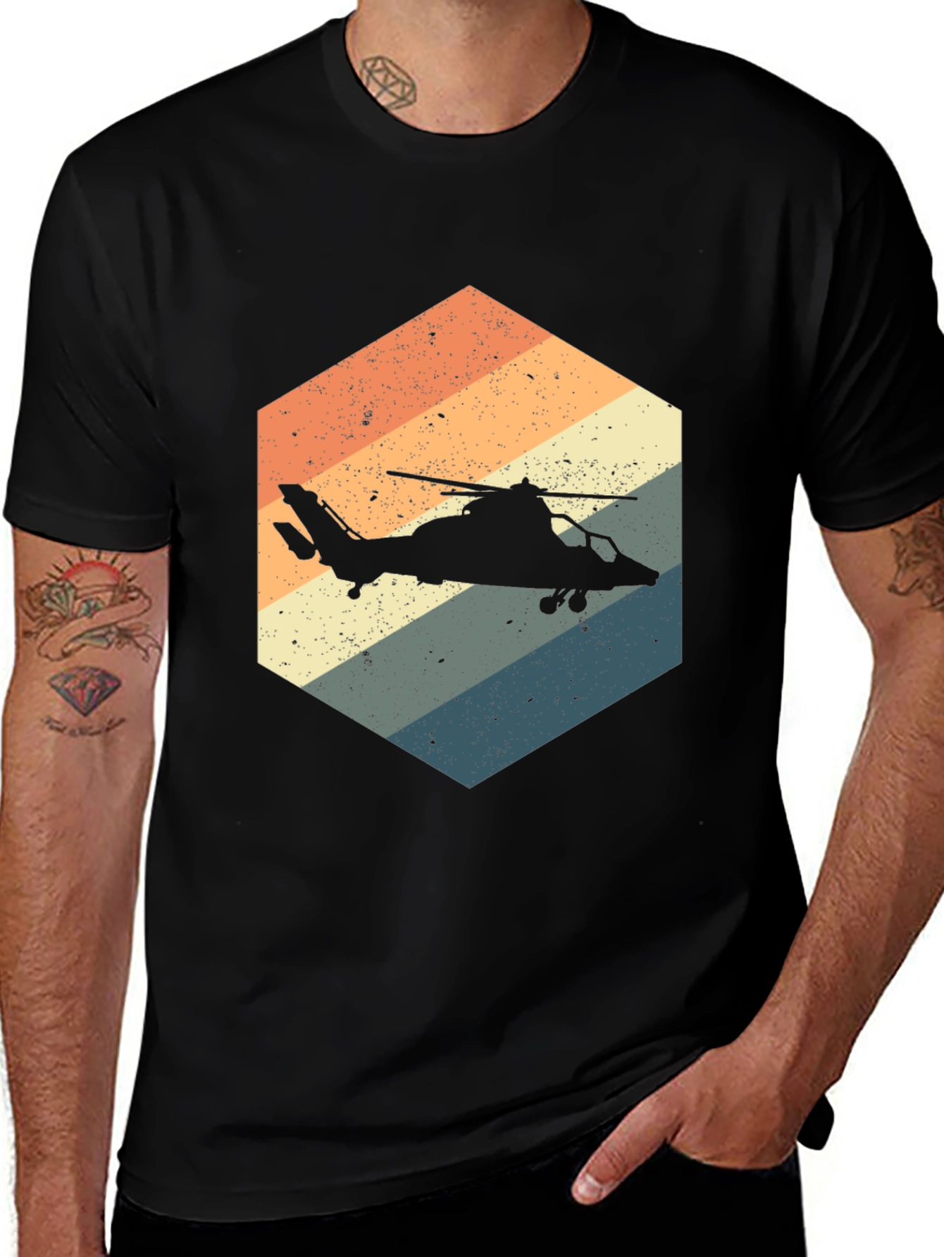 Variant 23 of Vintage Helicopter Graphic Tee