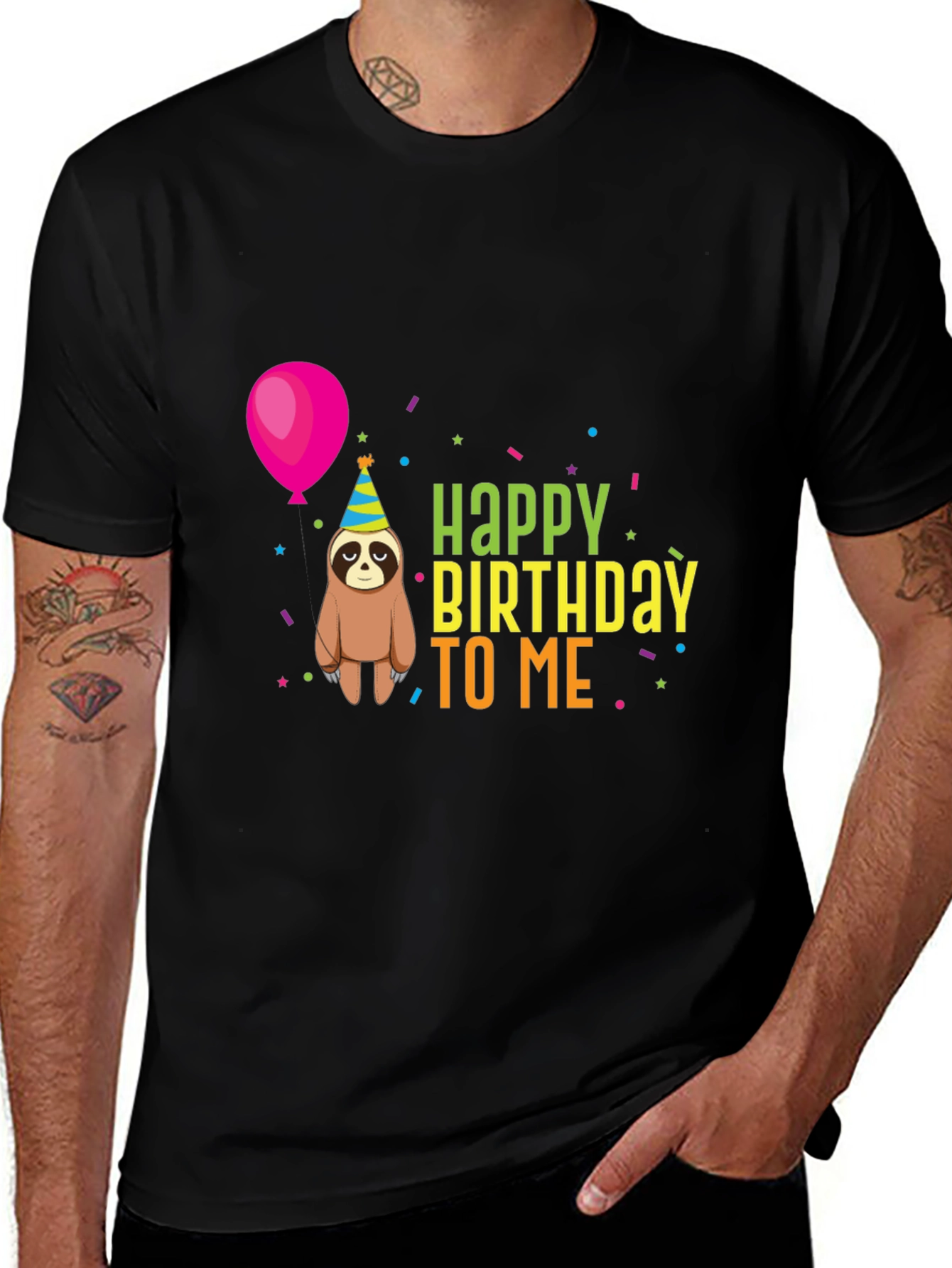 Variant 6 of Happy Birthday Sloth T-Shirt