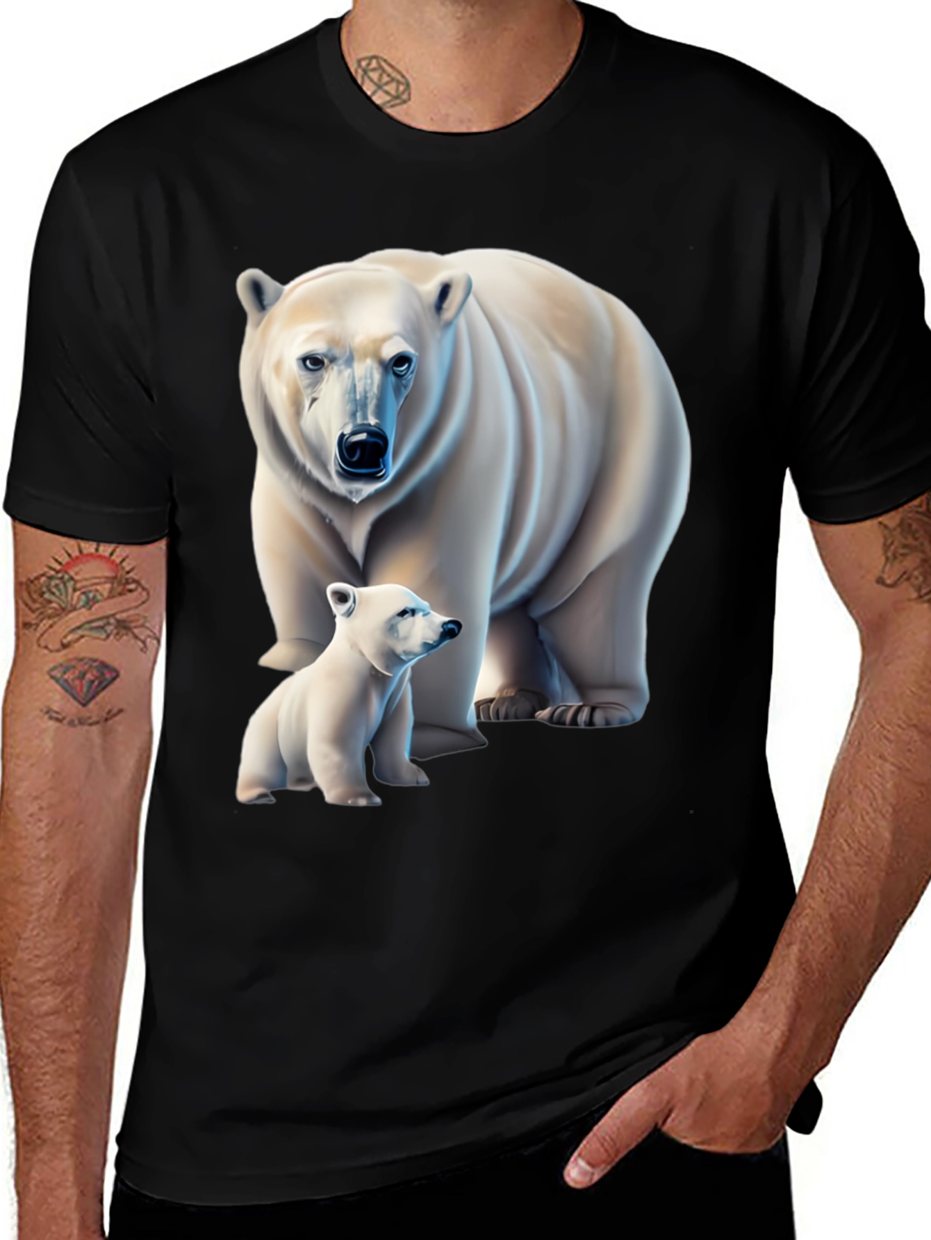Variant 13 of Polar Bear & Cub Graphic Tee