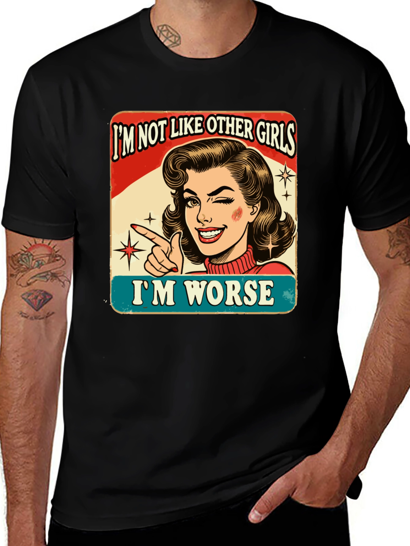 Black "I'm Not Like Other Girls" Graphic Tee main image