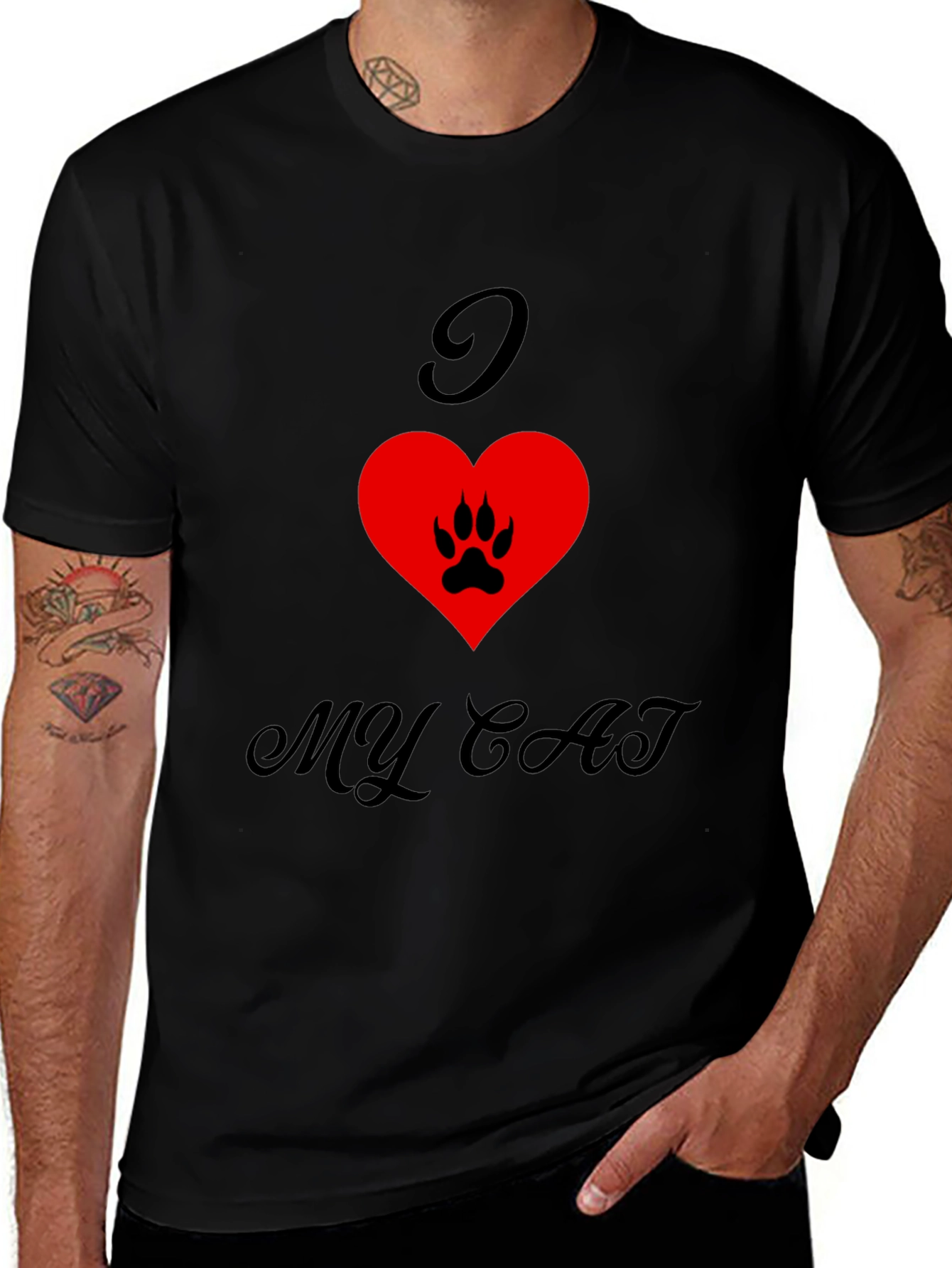 Variant 11 of I Love My Cat T-Shirt - Unisex Graphic Tee