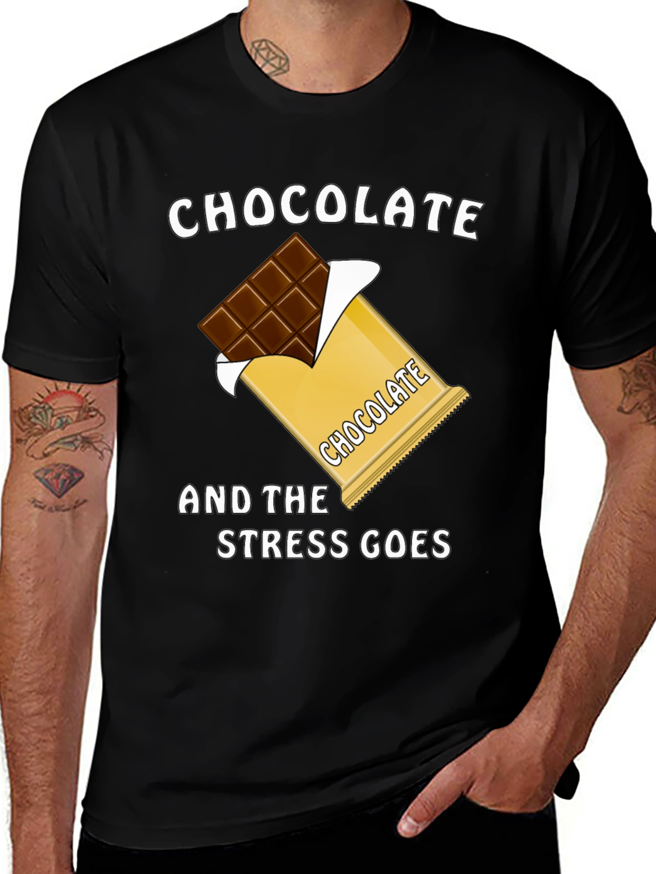 Variant 15 of Chocolate Stress Relief Graphic T-Shirt