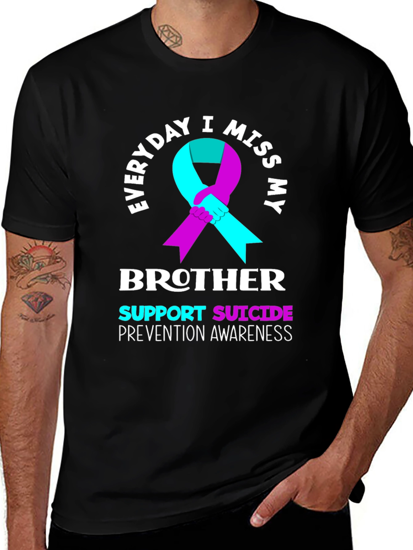 Variant 3 of Everyday I Miss My Brother T-Shirt Suicide Prevention Awareness