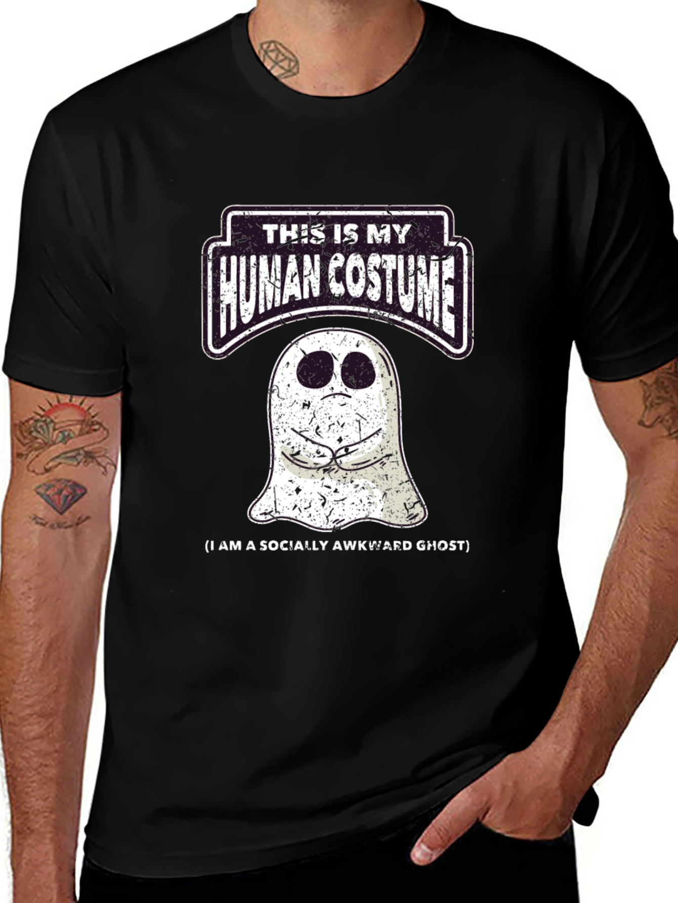 Variant 28 of Socially Awkward Ghost Graphic Tee