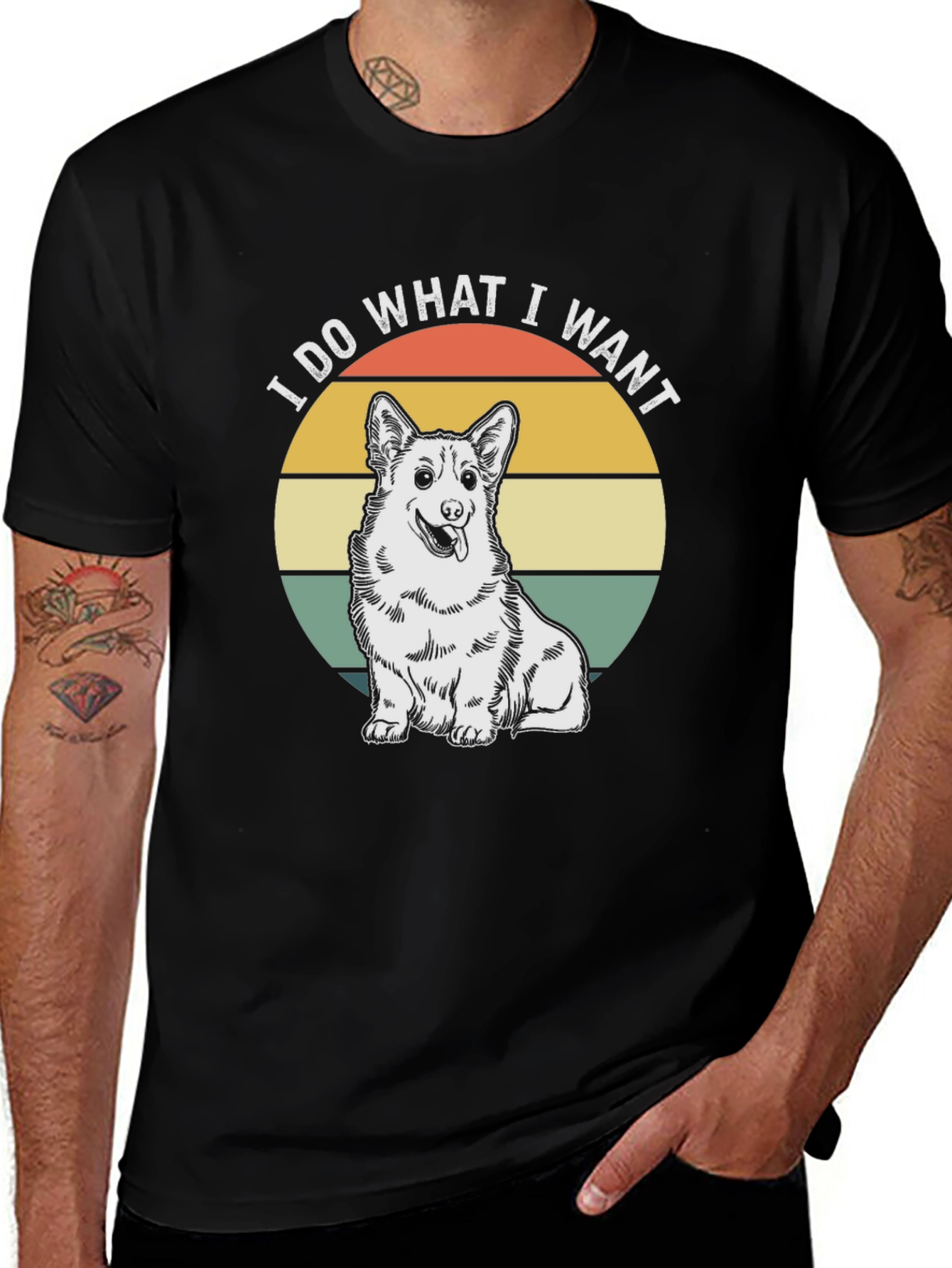 Variant 4 of I Do What I Want Corgi T-Shirt