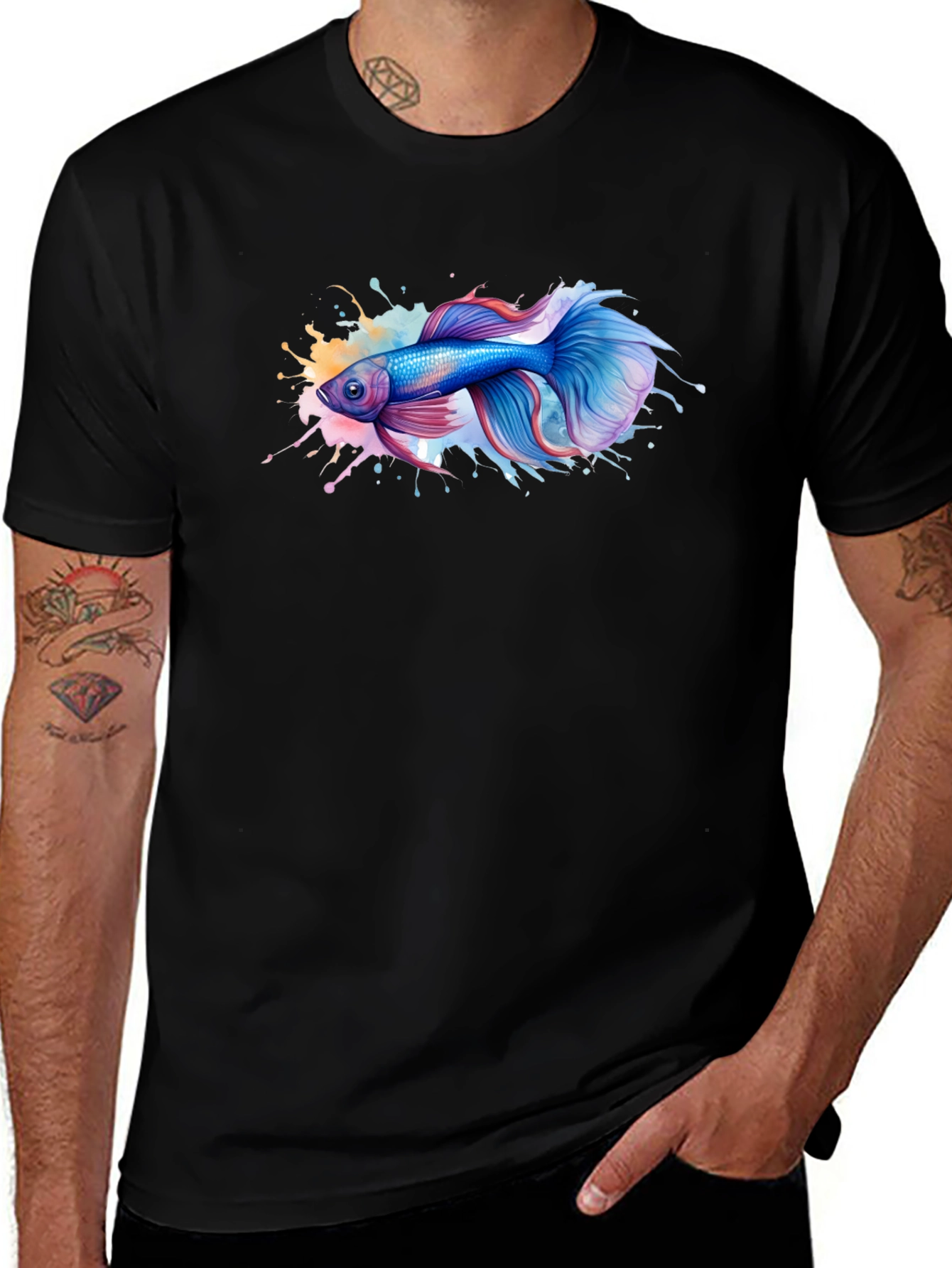 Variant 20 of Betta Fish Graphic Tee - Stylish Crew Neck T-Shirt