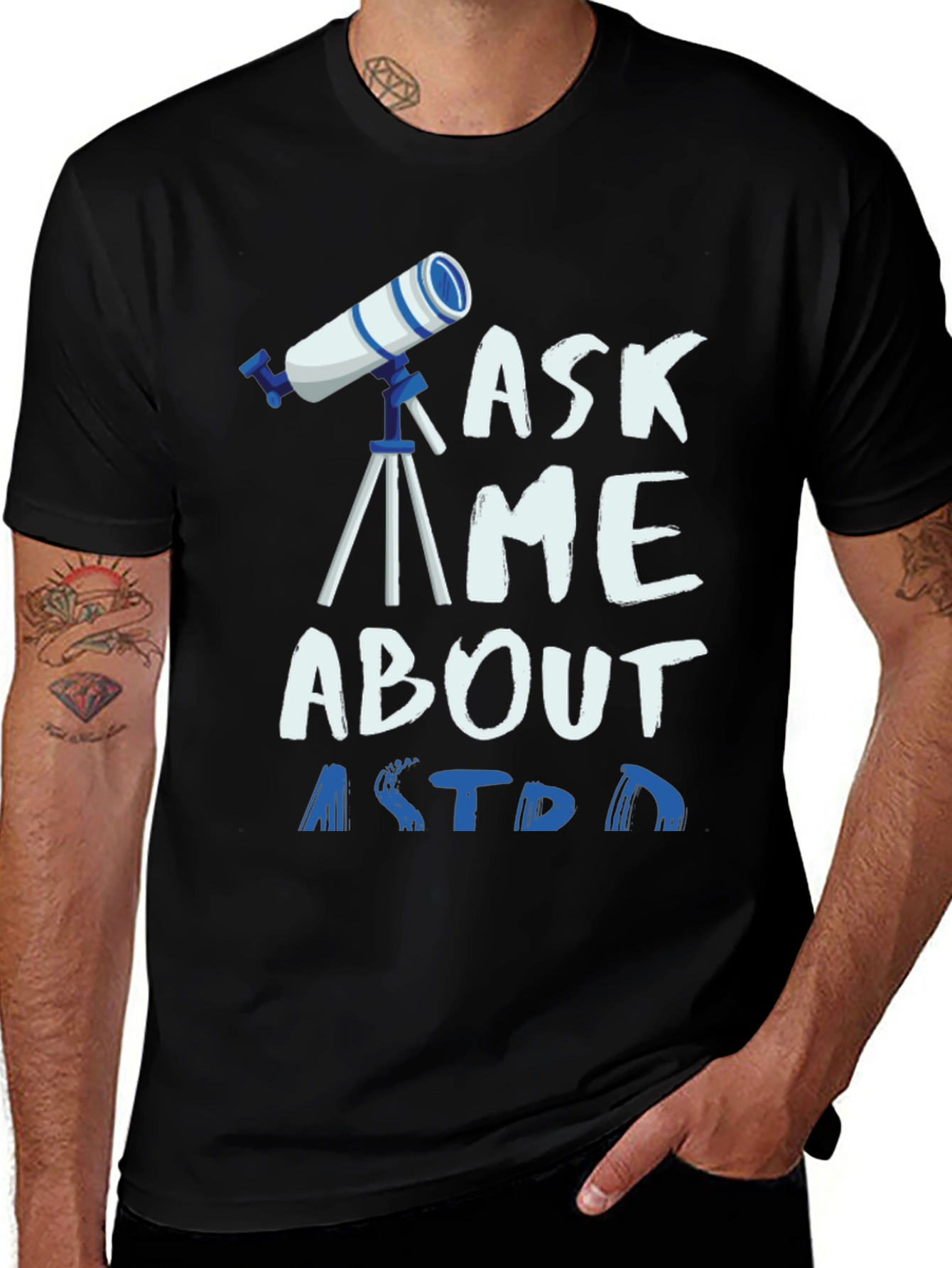 Variant 3 of Ask Me About Astronomy Graphic T-Shirt