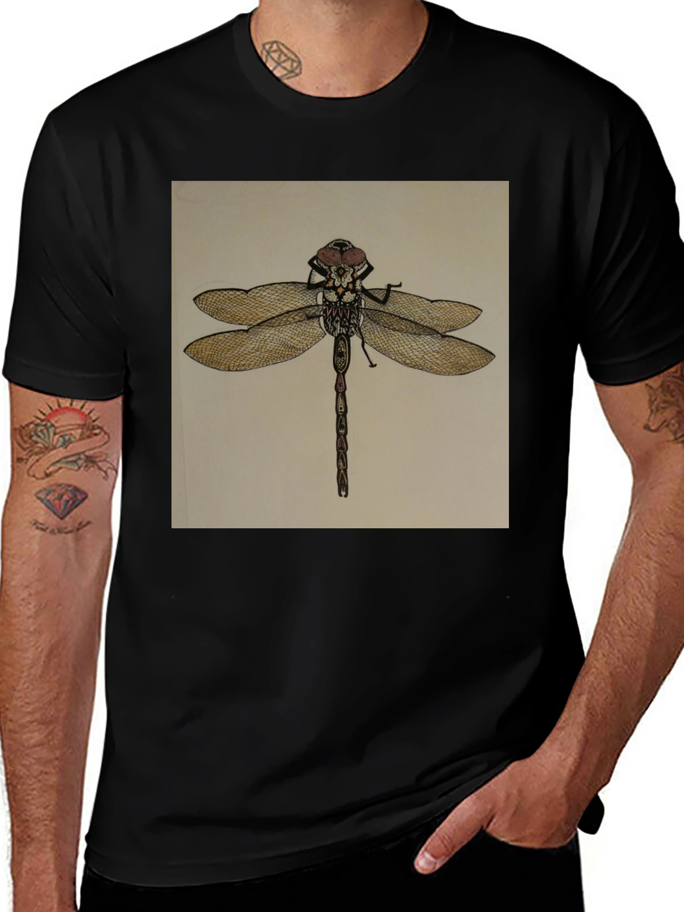 Variant 29 of Dragonfly Graphic Tee - Unique Insect Design