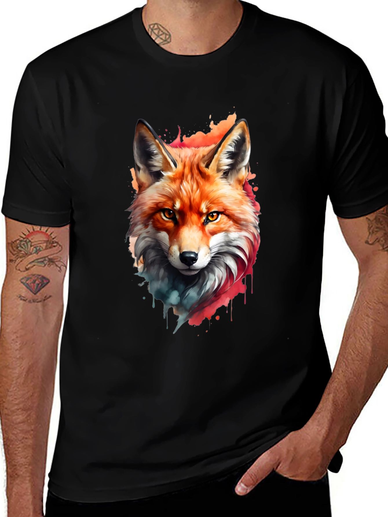 Variant 3 of Fox Graphic Black T-Shirt - Men's
