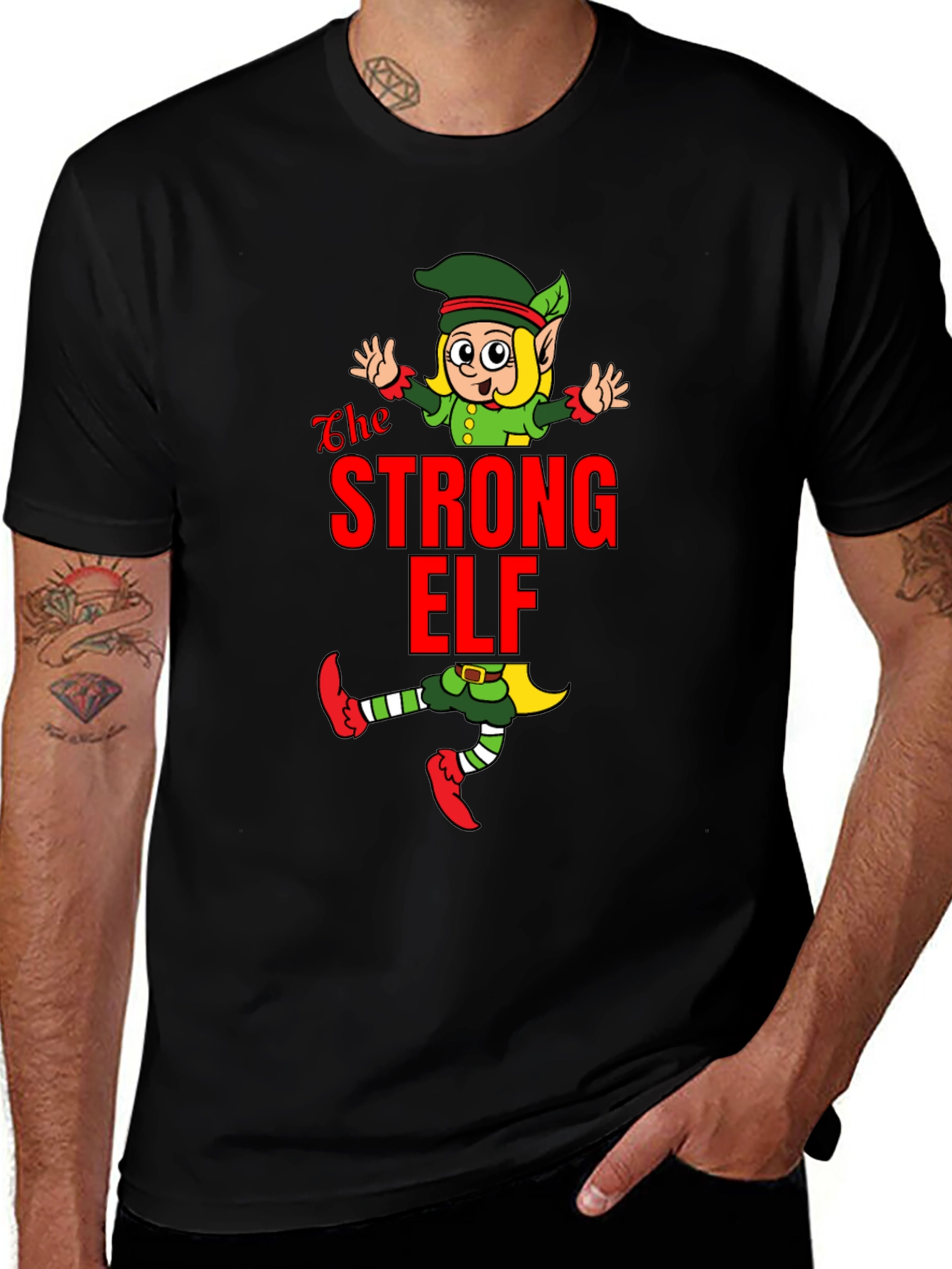 Variant 16 of The Strong Elf T-Shirt - Holiday Fun