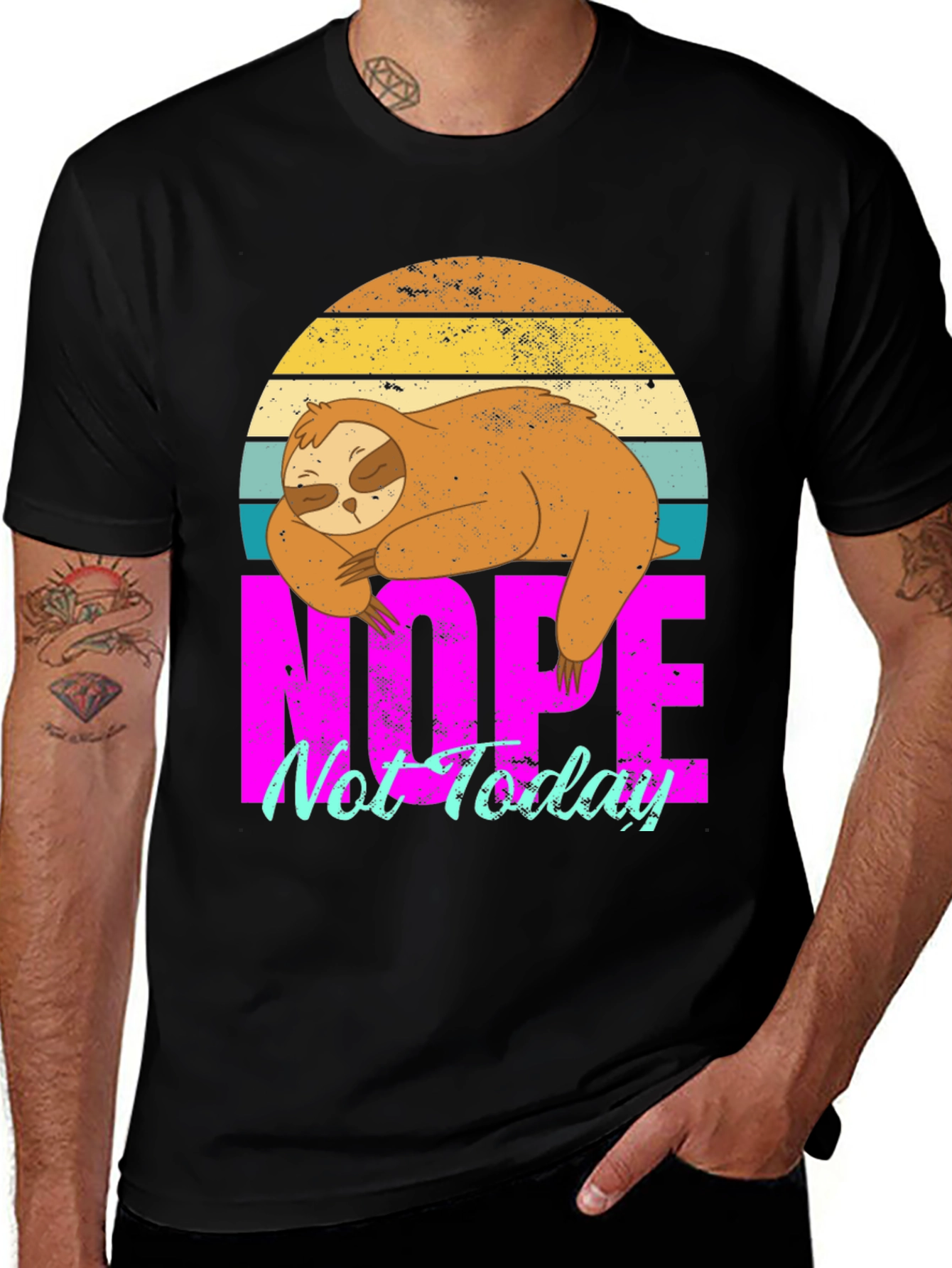 Variant 12 of Sloth Nope Not Today Graphic T-Shirt