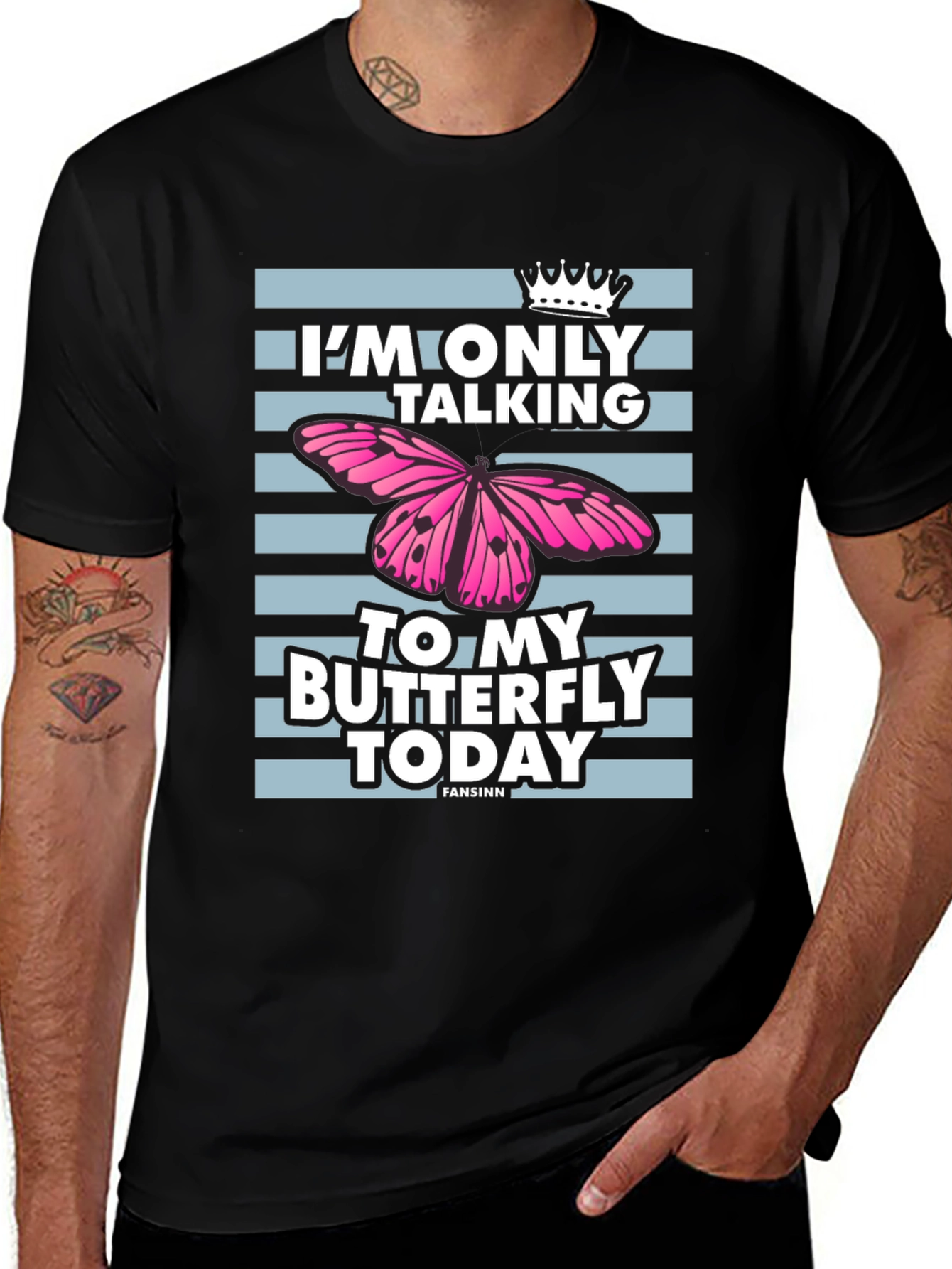 Variant 29 of Butterfly Graphic T-Shirt - Today Only Talking To My Butterfly