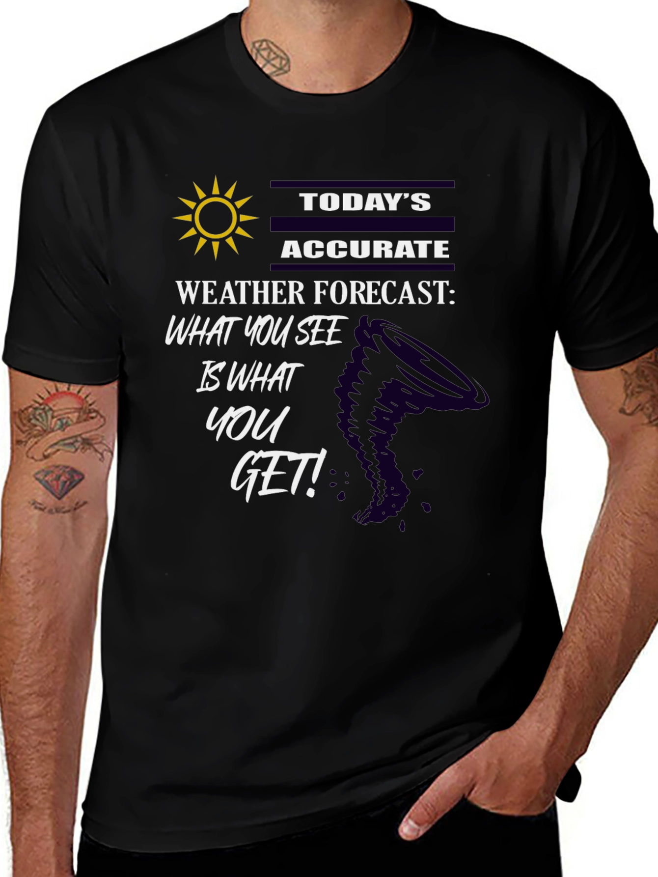 Variant 28 of Humorous Weather Forecast T-Shirt