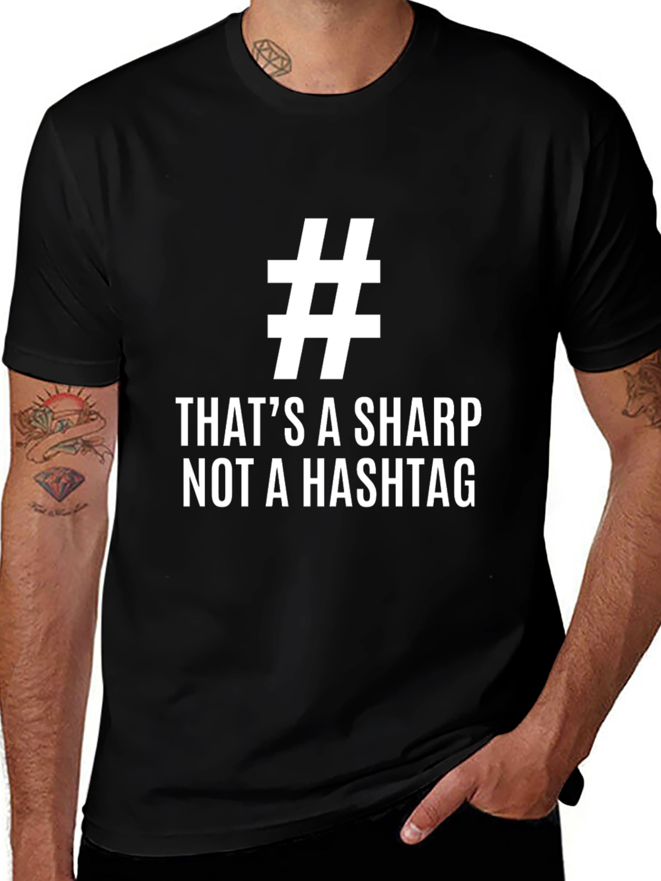 Sharp Not Hashtag T-Shirt - Music Lover Tee