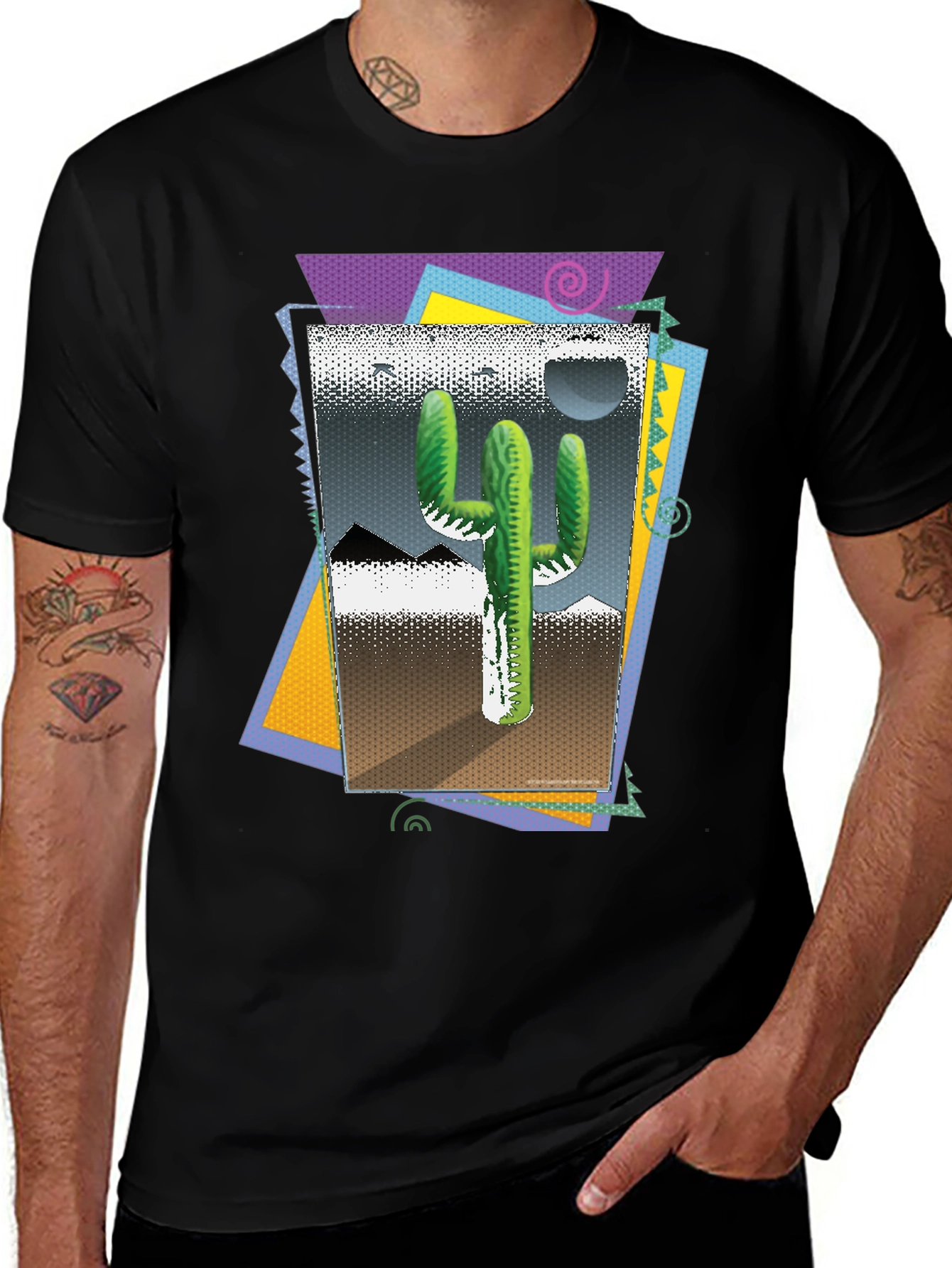 Variant 27 of Cactus Desert T-Shirt - Retro Style Graphic Tee
