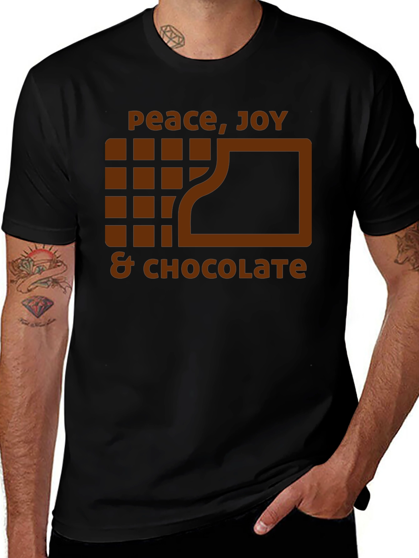 Variant 27 of Peace, Joy, & Chocolate Graphic T-Shirt