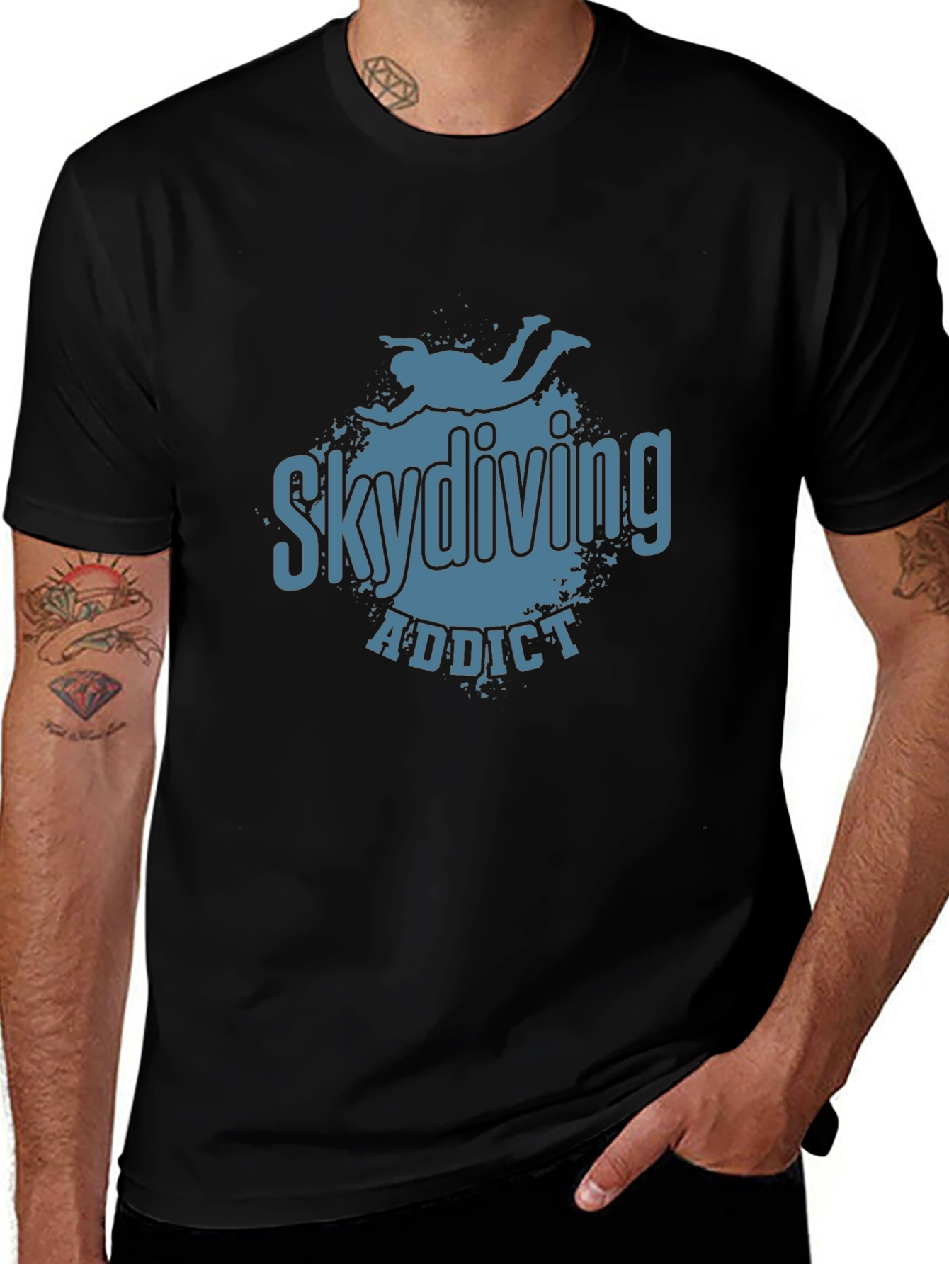 Variant 16 of Skydiving Addict Graphic Print T-Shirt