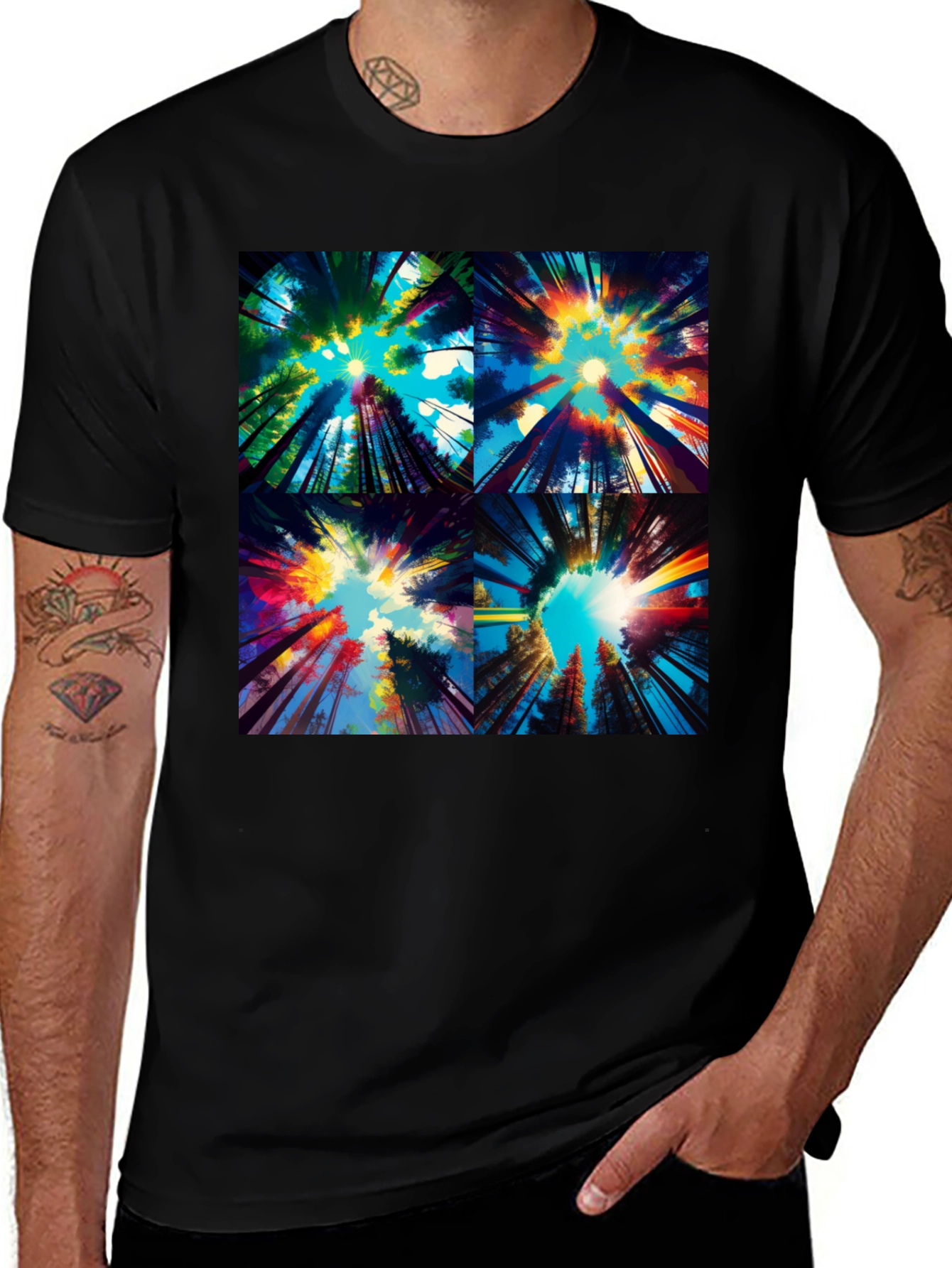 Variant 11 of Vivid Forest T-Shirt - Artistic Graphic Tee