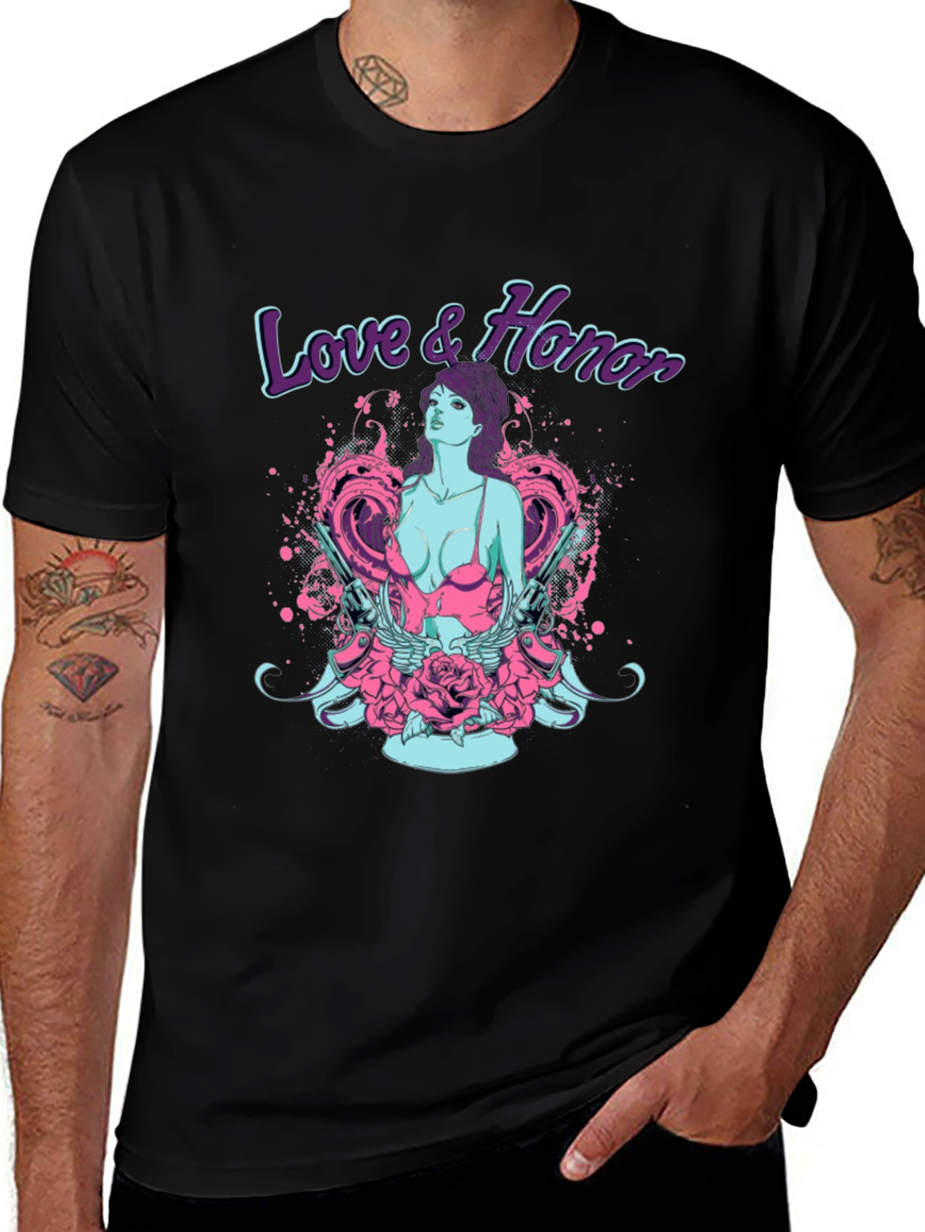 Love & Honor Graphic Print T-Shirt