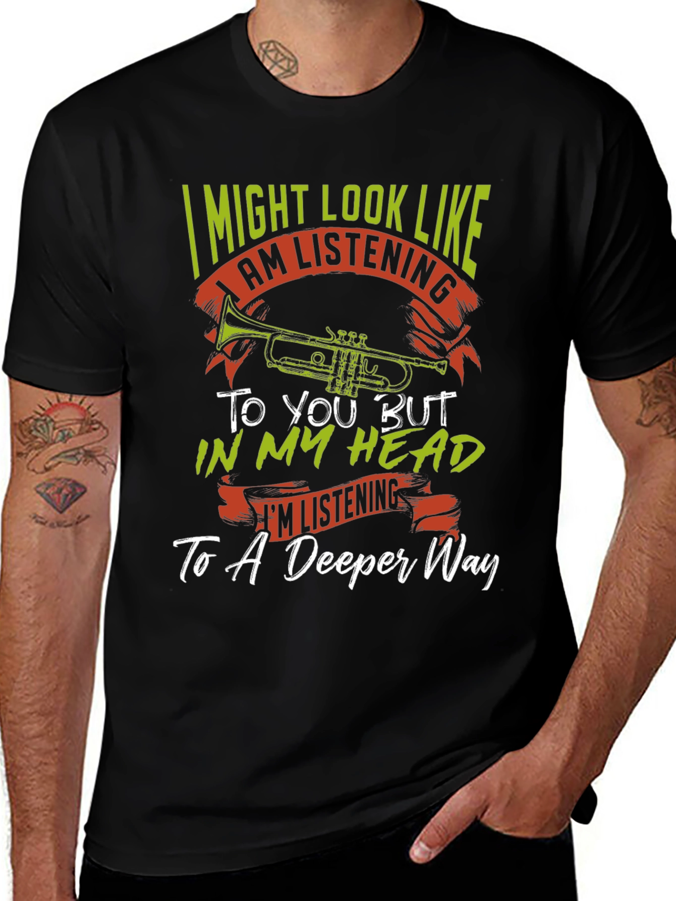 Variant 3 of Trumpet Musician T-Shirt - Deeper Way