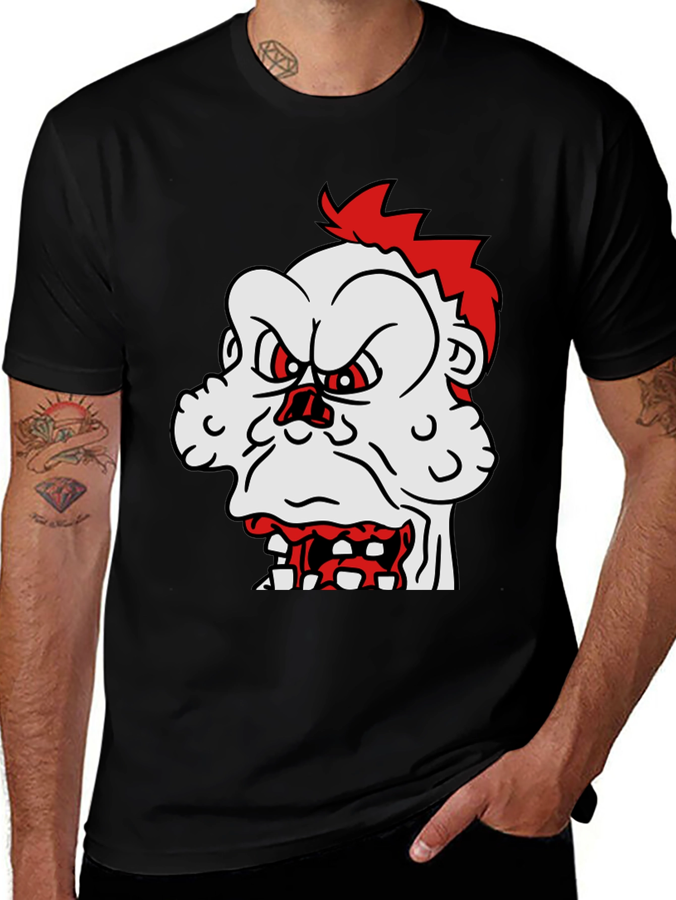 Variant 3 of Men's Graphic Tee - Cartoon Monster