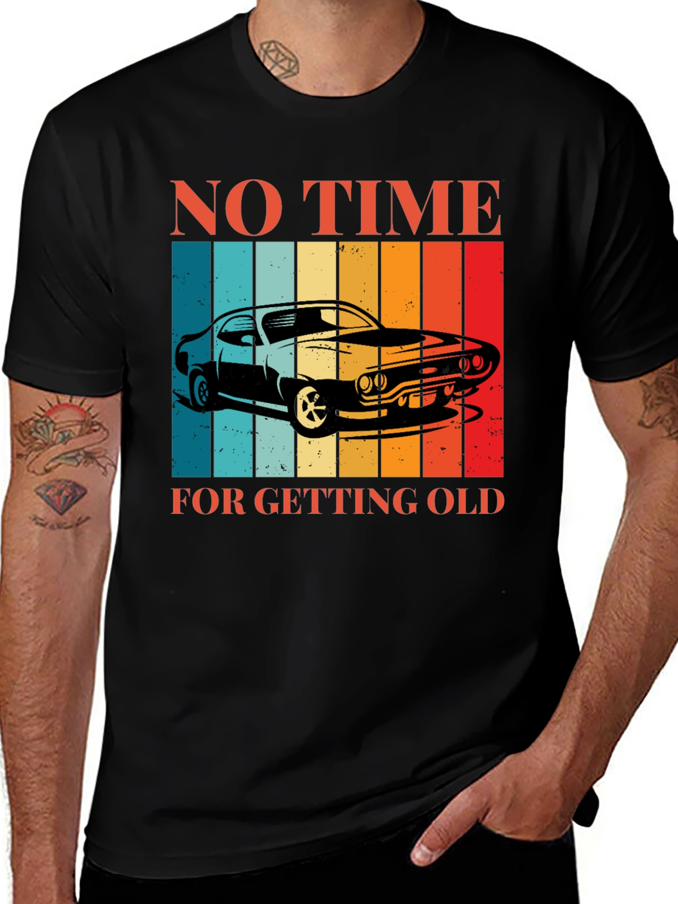 Variant 23 of Retro Car T-Shirt - No Time For Getting Old