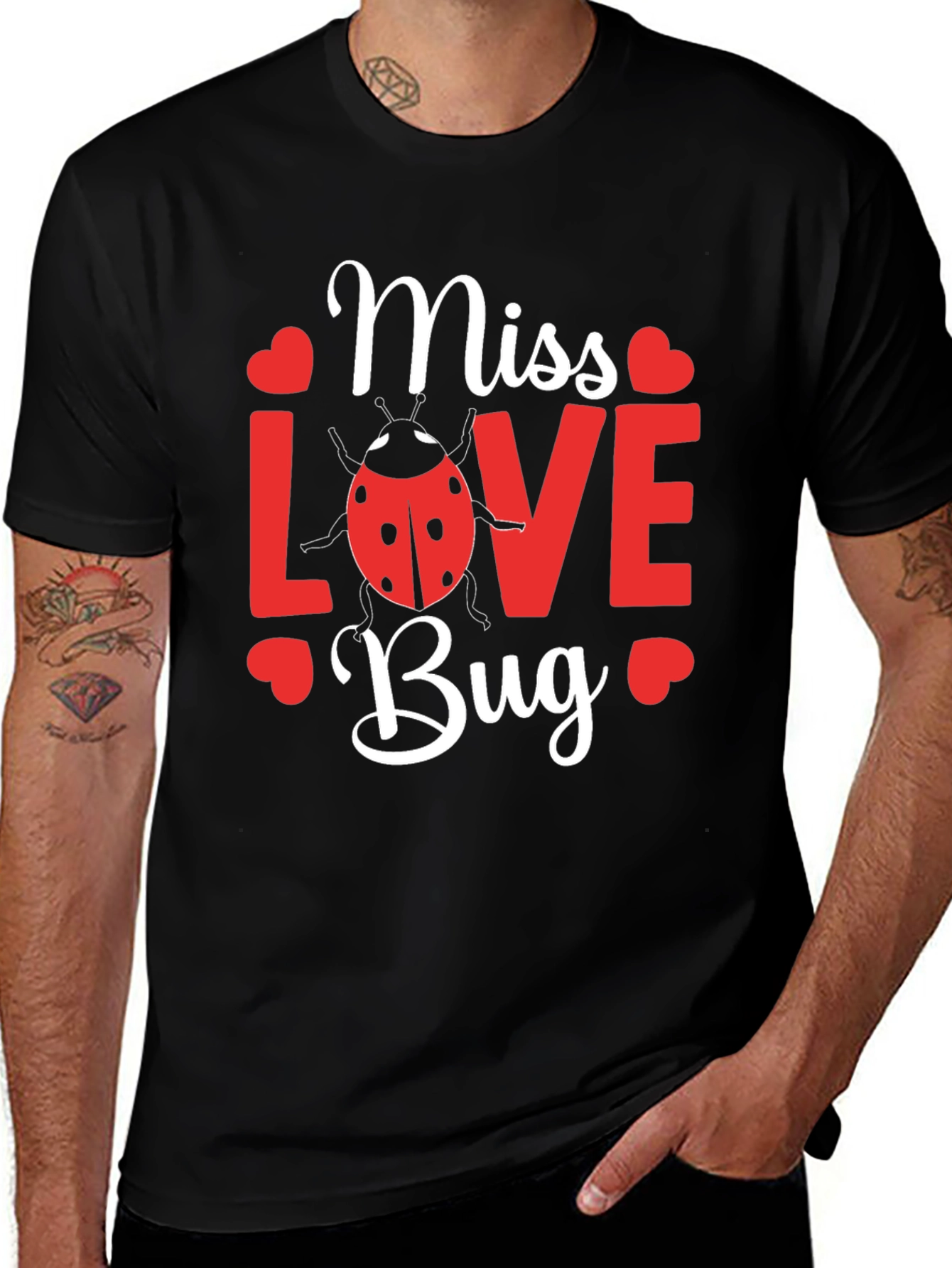Miss Love Bug T-Shirt Cute Valentine's Day Ladybug Graphic Tee