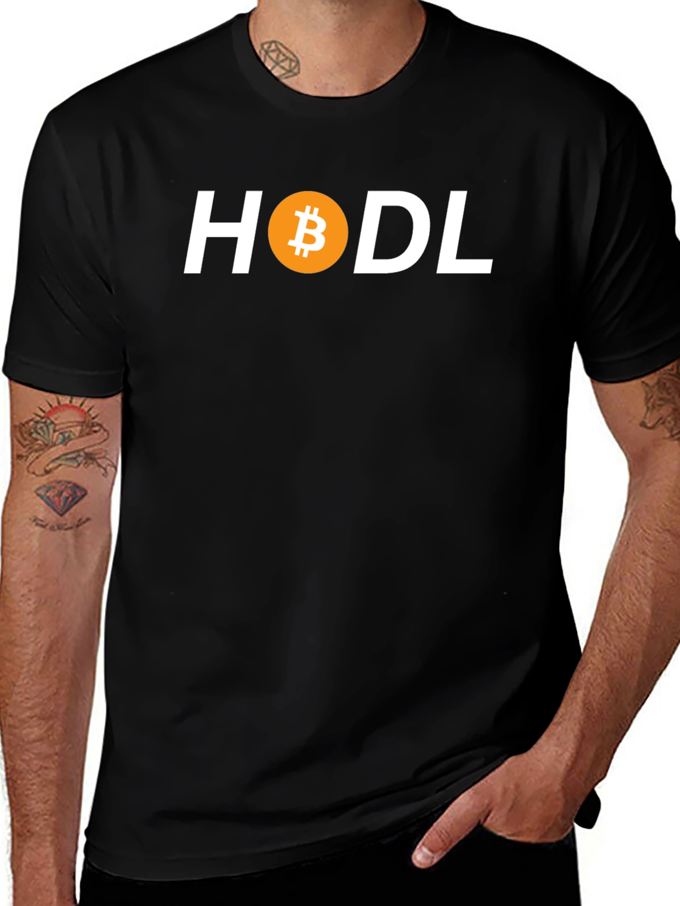 Variant 26 of HODL Bitcoin Black T-Shirt - Crypto Investor Apparel