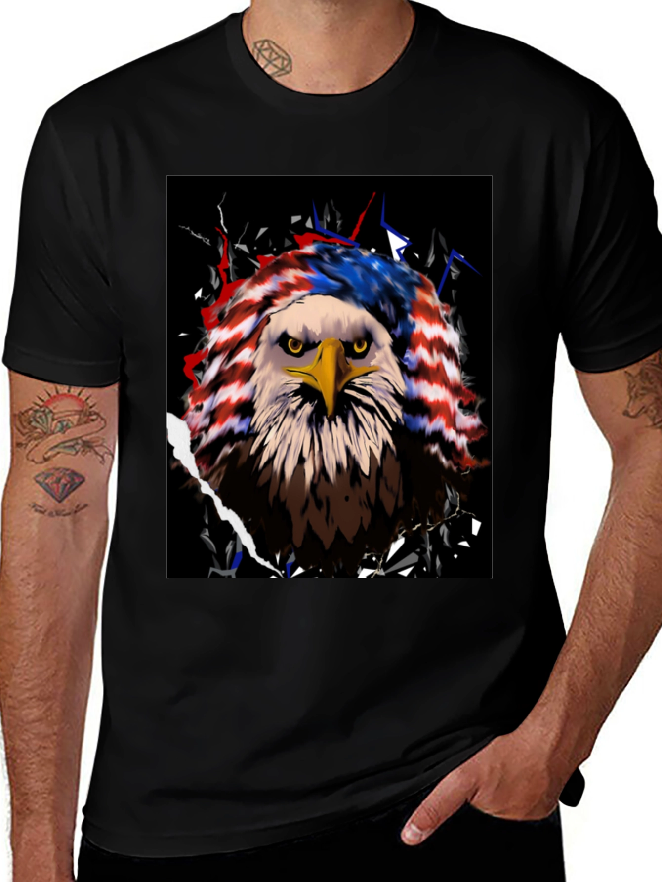 Variant 23 of Eagle Flag Graphic Tee - Patriotic USA Pride
