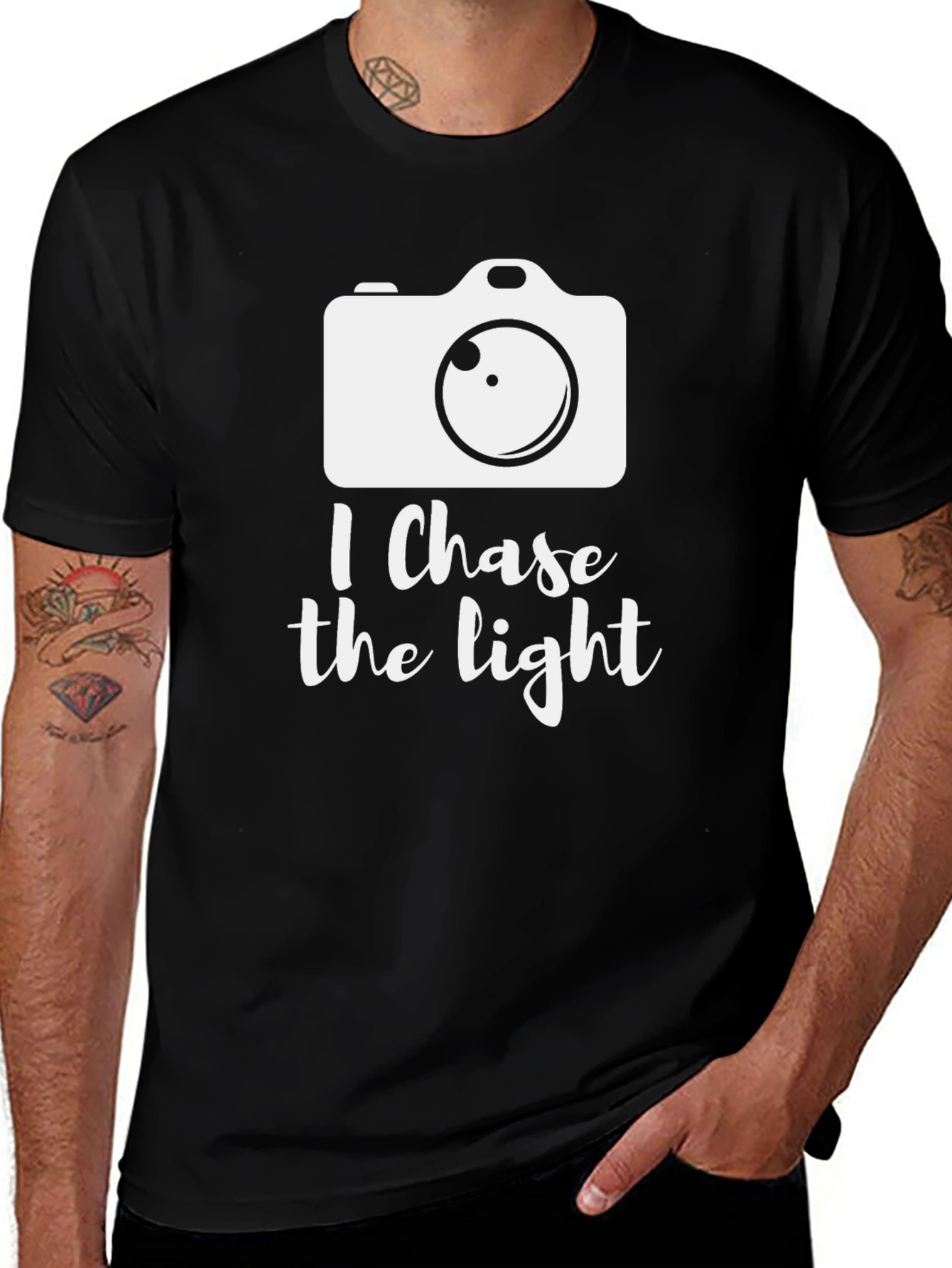 Variant 9 of I Chase the Light Camera Graphic T-Shirt