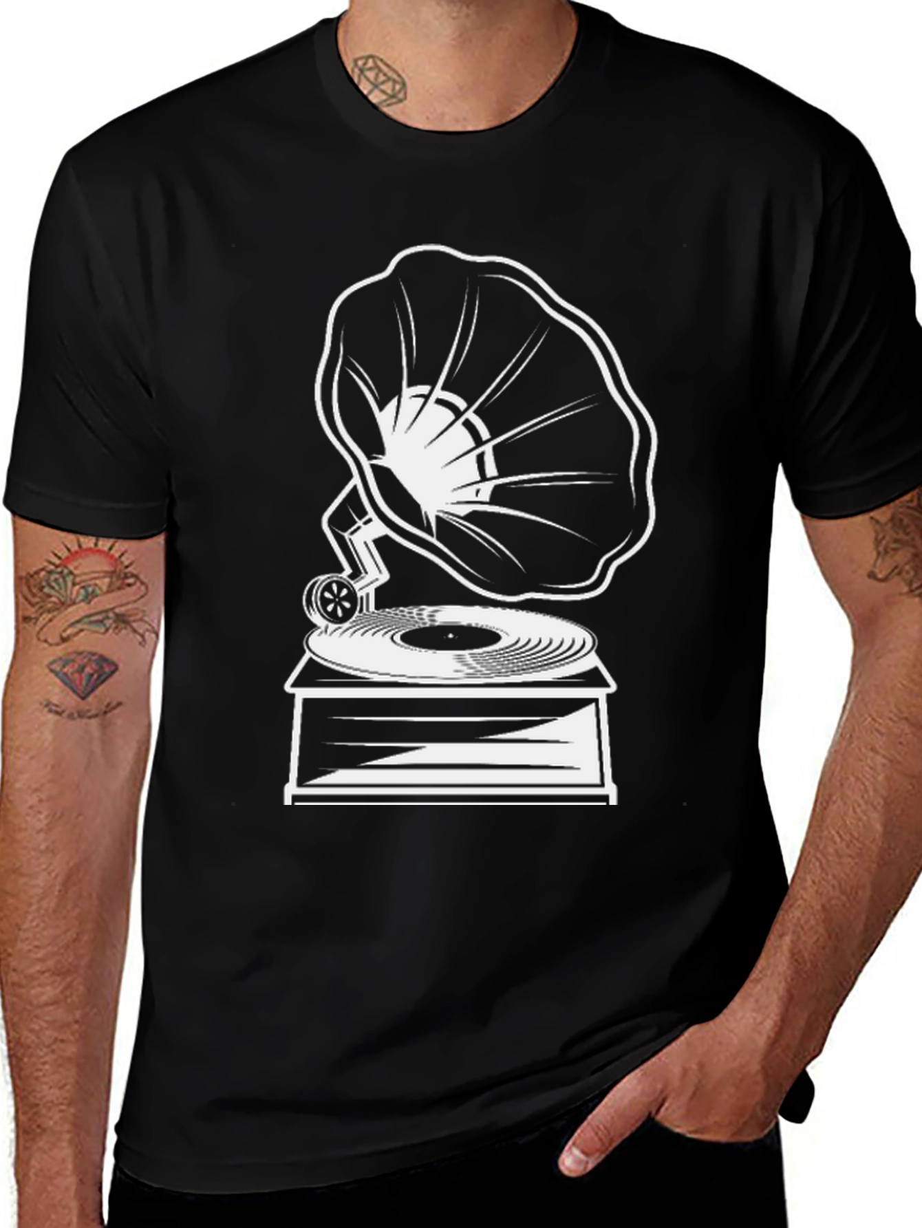 Variant 21 of Retro Phonograph T-Shirt - Vintage Music Lover Tee