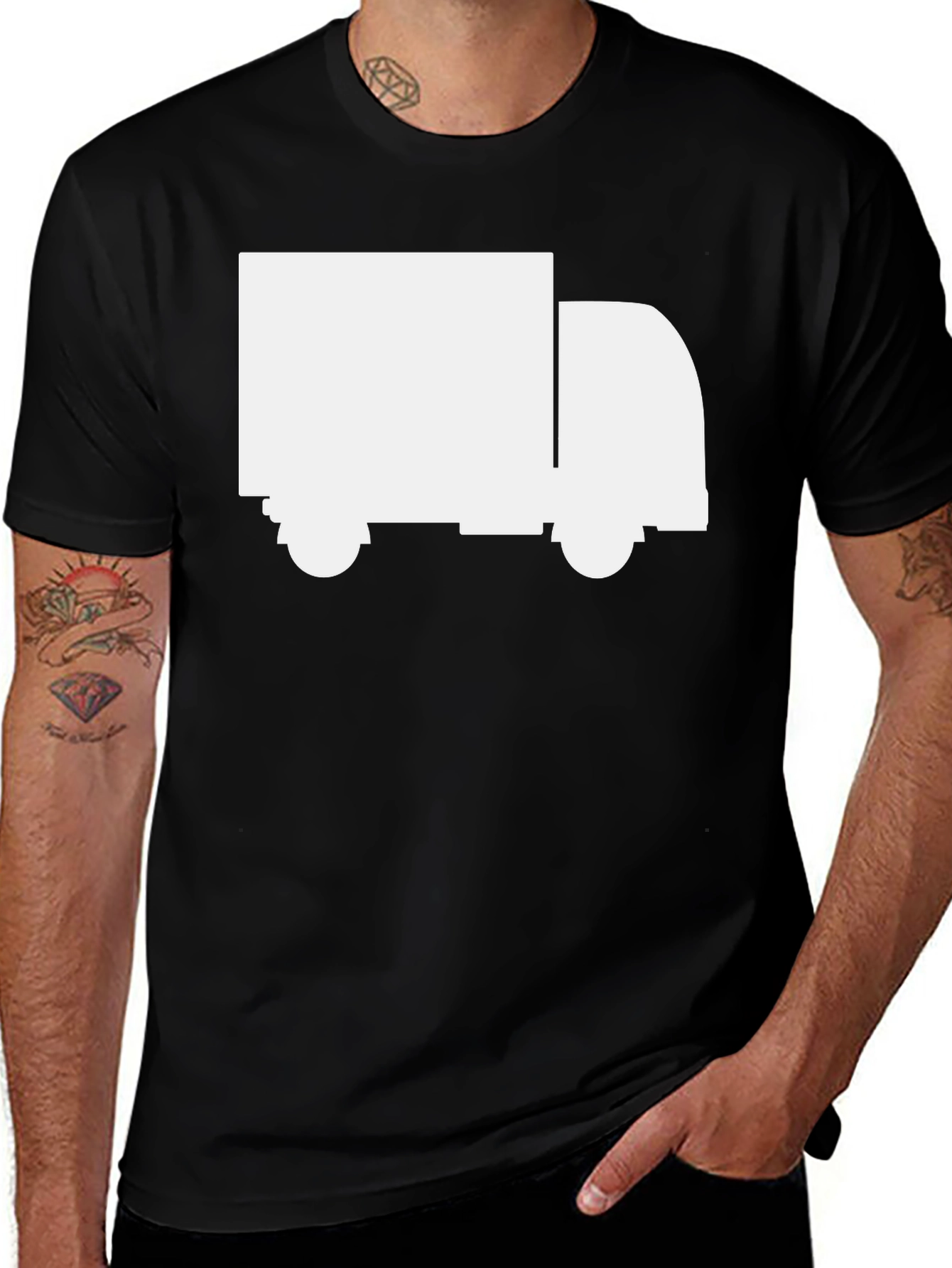 Variant 30 of Truck Graphic T-Shirt - Black