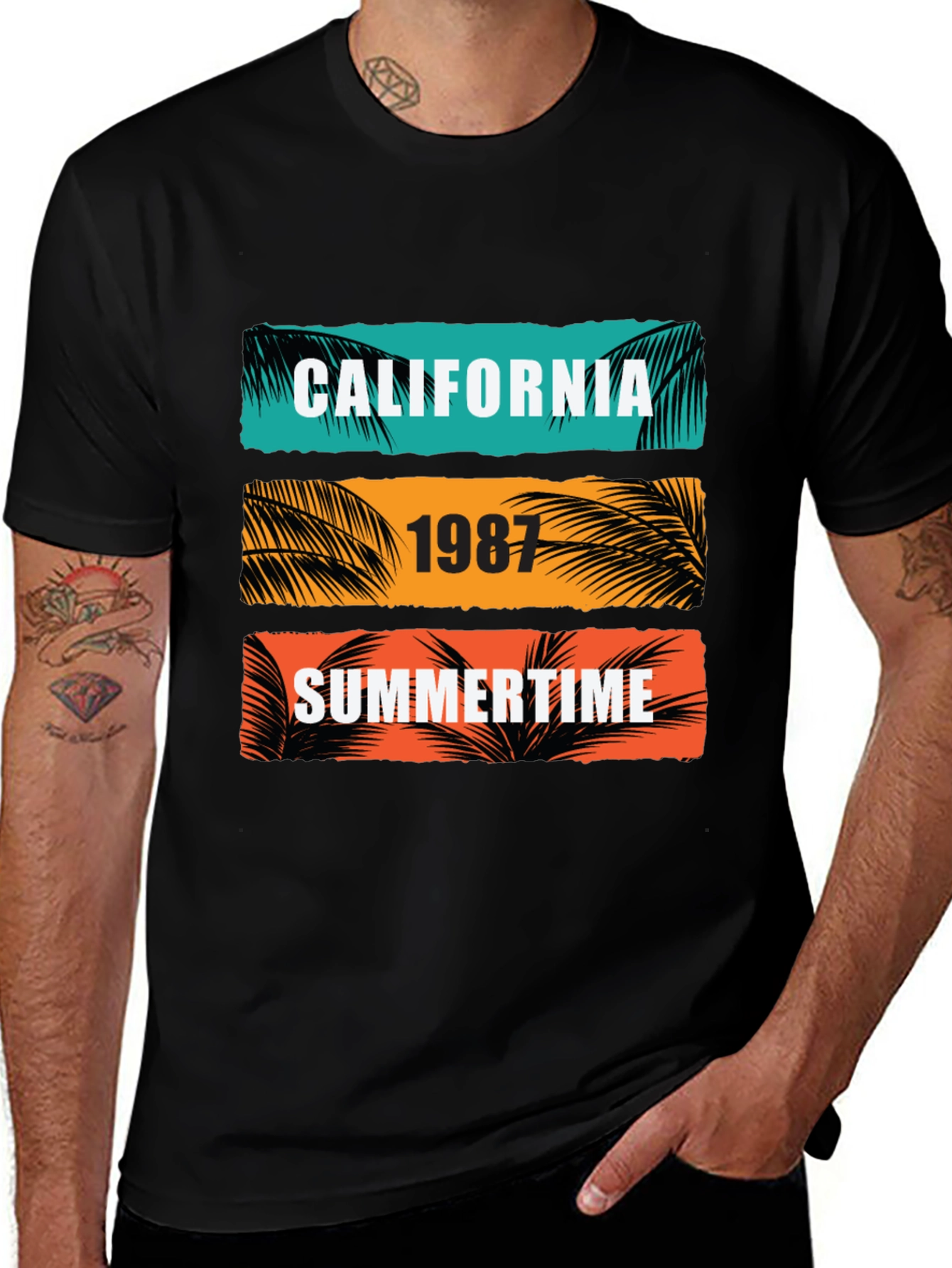 Variant 4 of California Summertime Graphic Tee - Retro 1987 Design