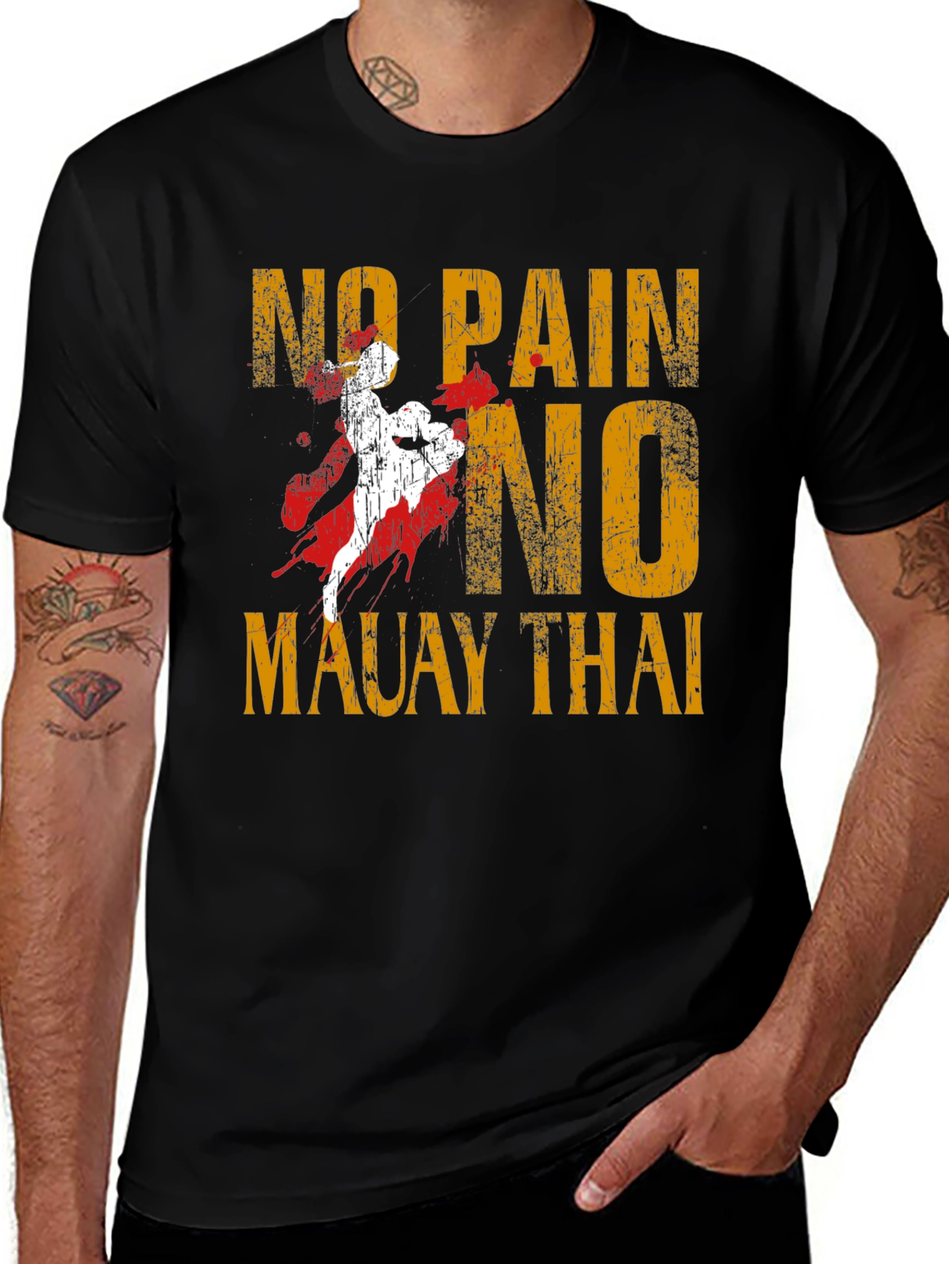 No Pain No Muay Thai Graphic T-Shirt