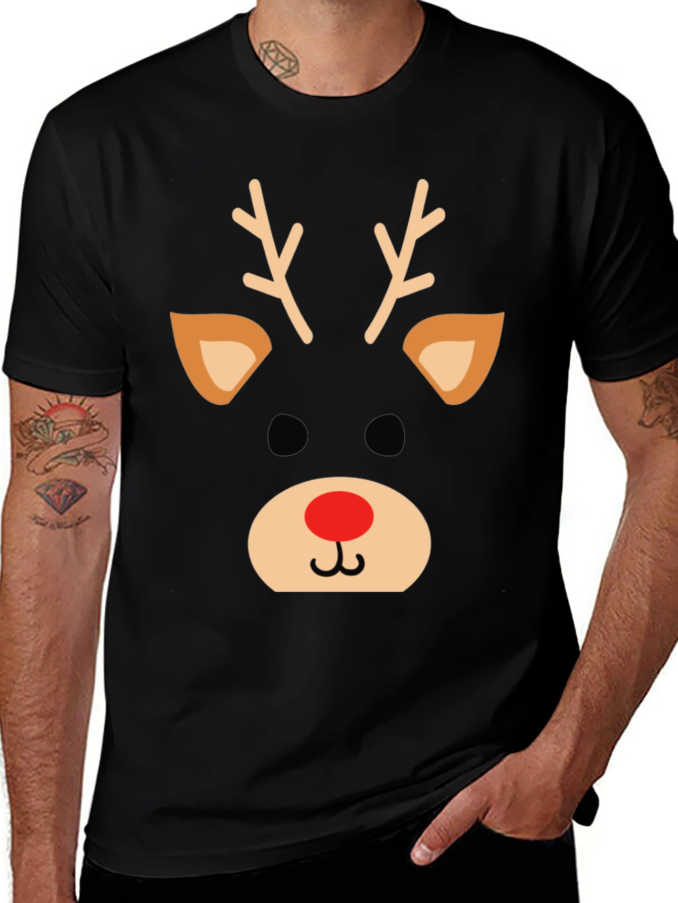 Variant 23 of Festive Reindeer Graphic Tee