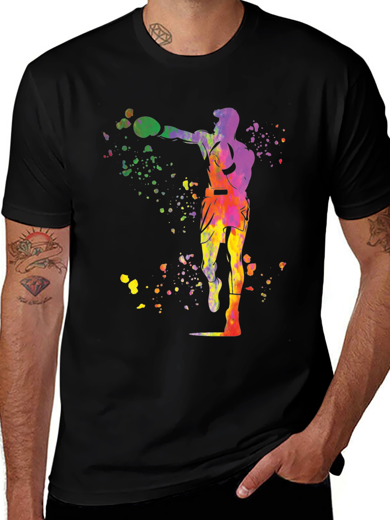 Watercolor Boxer Graphic T-Shirt