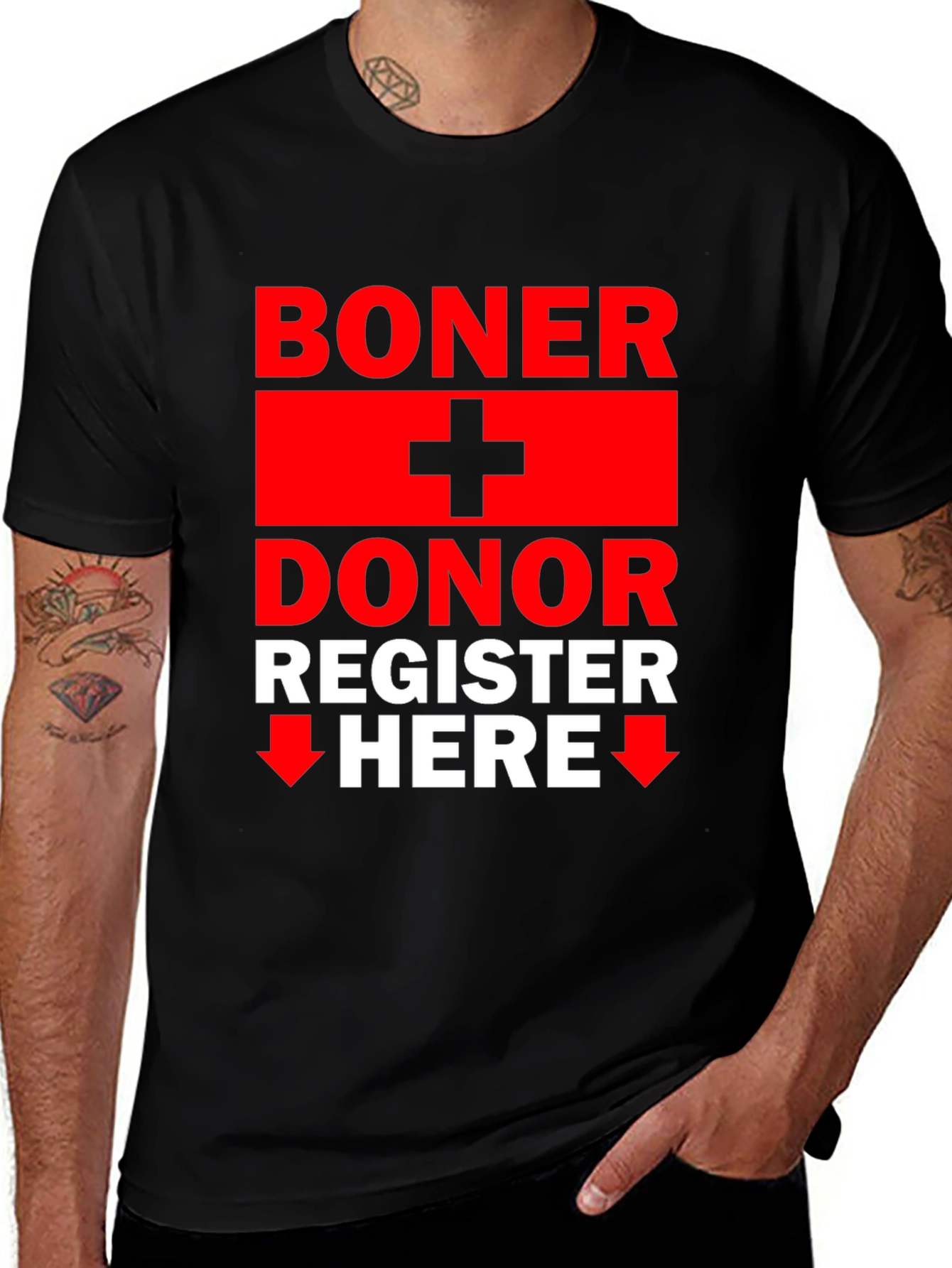 Variant 20 of Boner Donor T-Shirt - Funny Adult Humor Graphic Tee