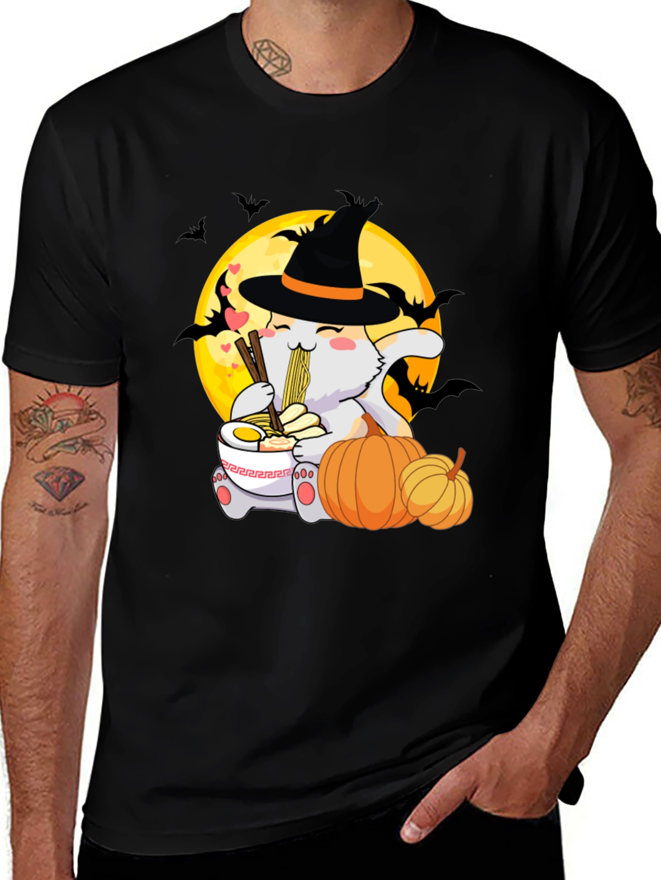 Variant 8 of Halloween Cat Ramen T-Shirt