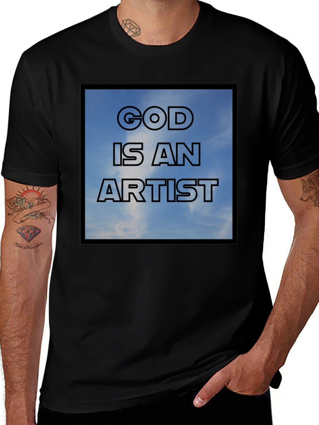 Variant 4 of God Is An Artist Black T-Shirt