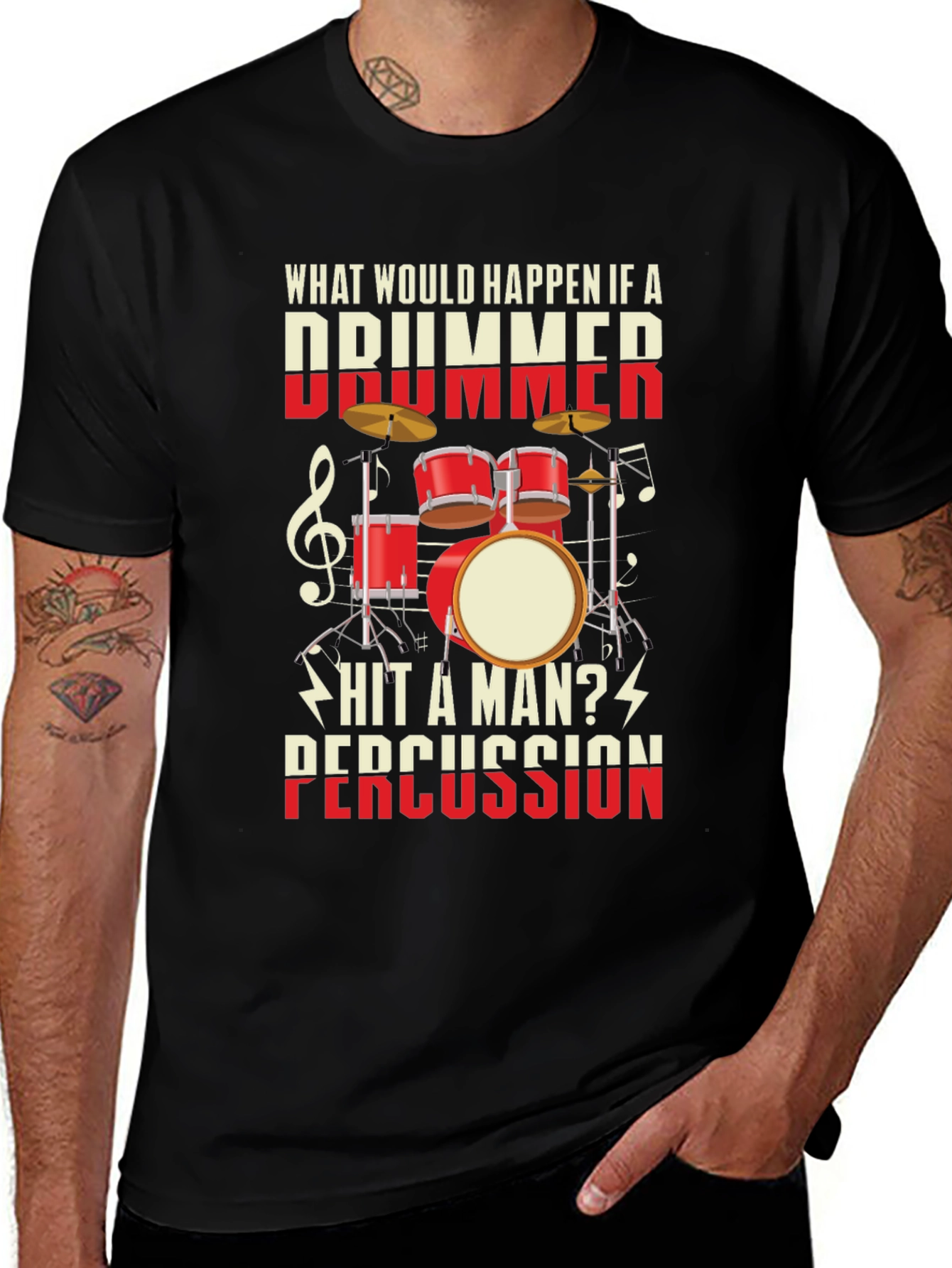Variant 5 of Drummer Percussion T-Shirt - Music Lover Tee