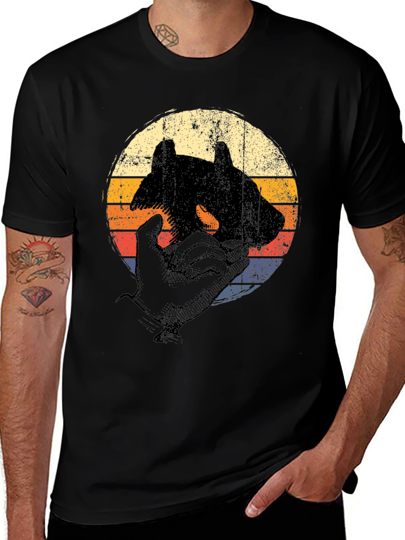 Variant 29 of Retro Style Bear Silhouette T-Shirt