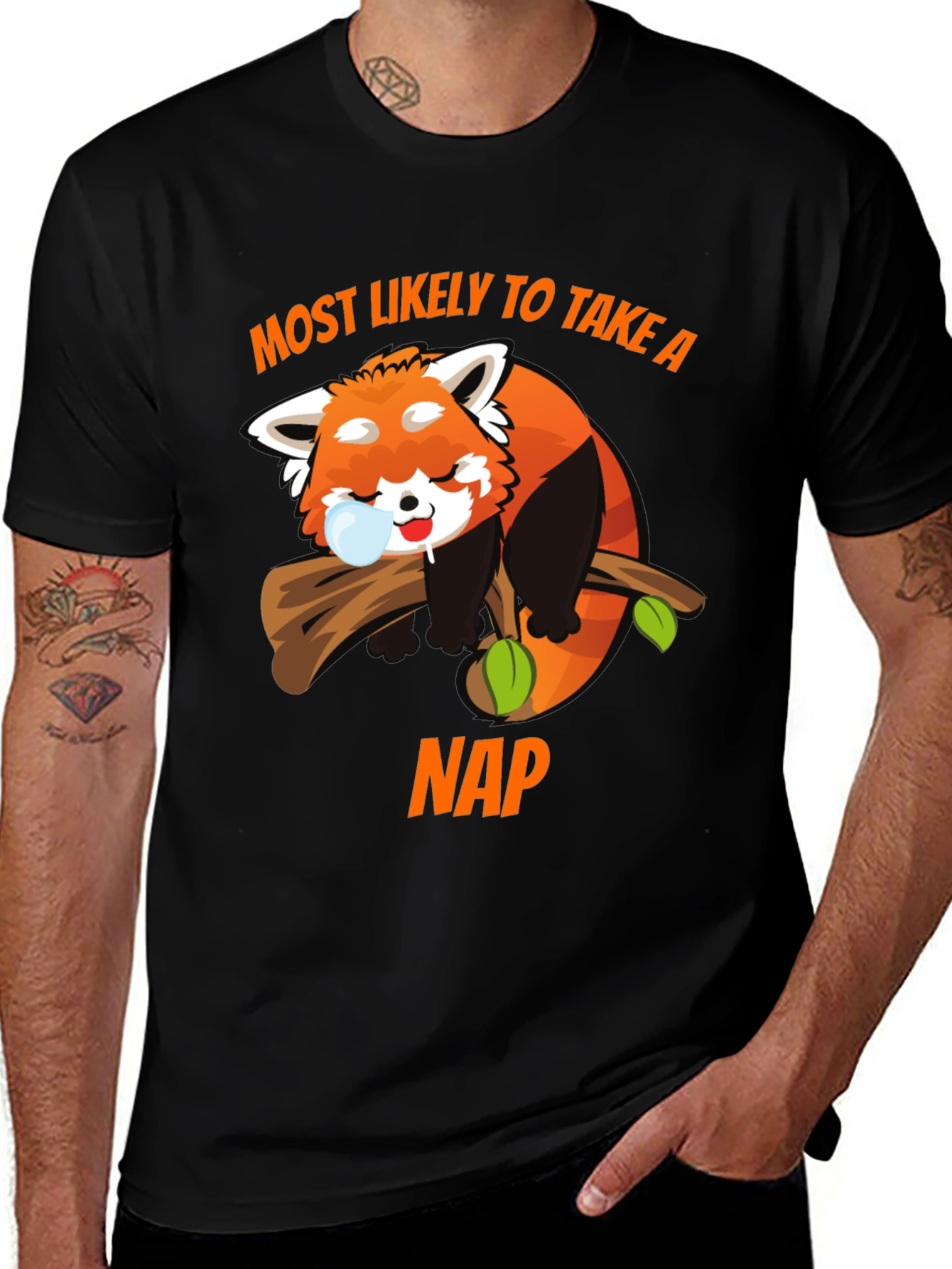 Variant 8 of Funny Red Panda Nap T-Shirt