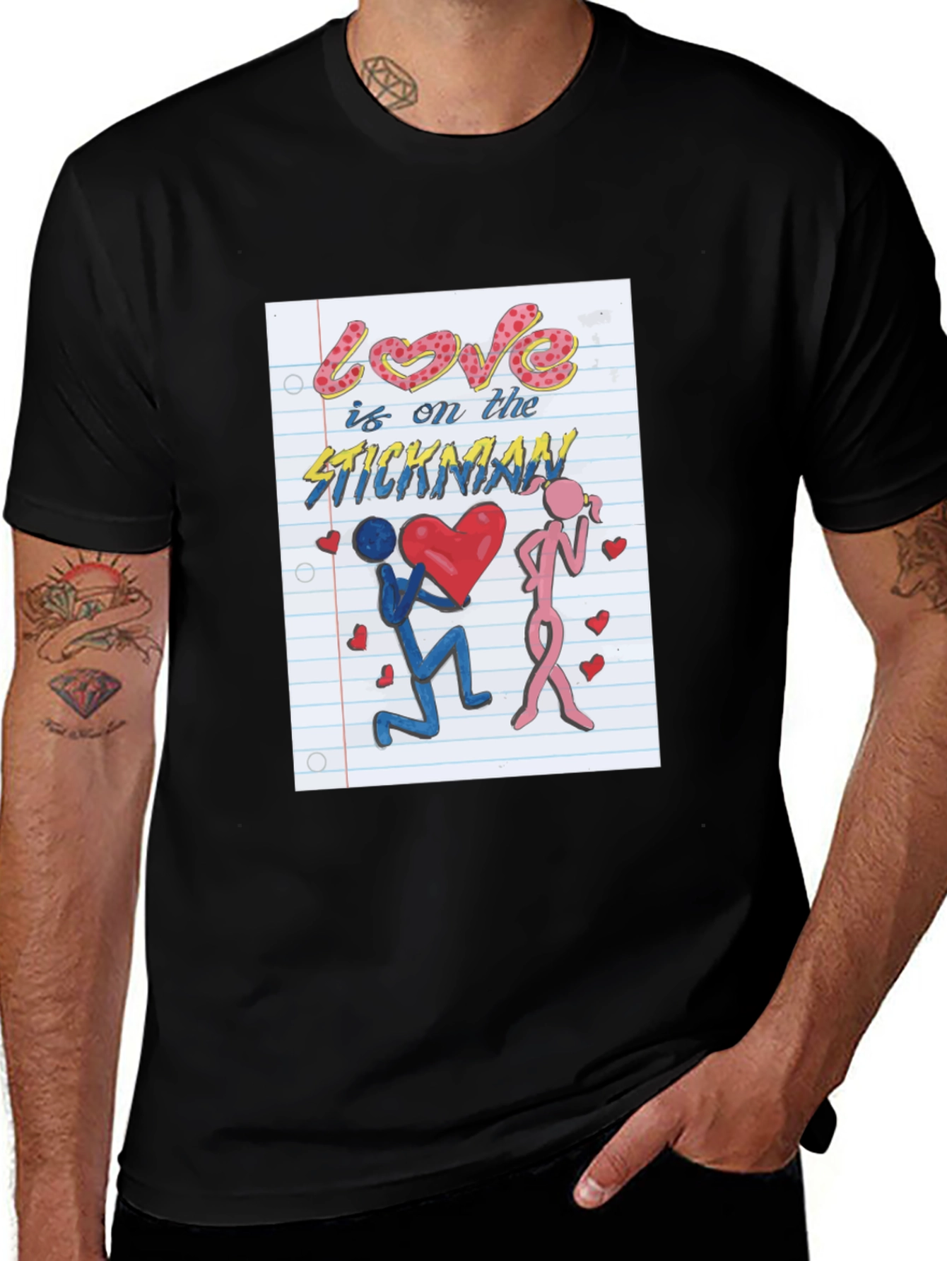Variant 19 of Love Stickman Graphic T-Shirt - Valentine's Day Gift